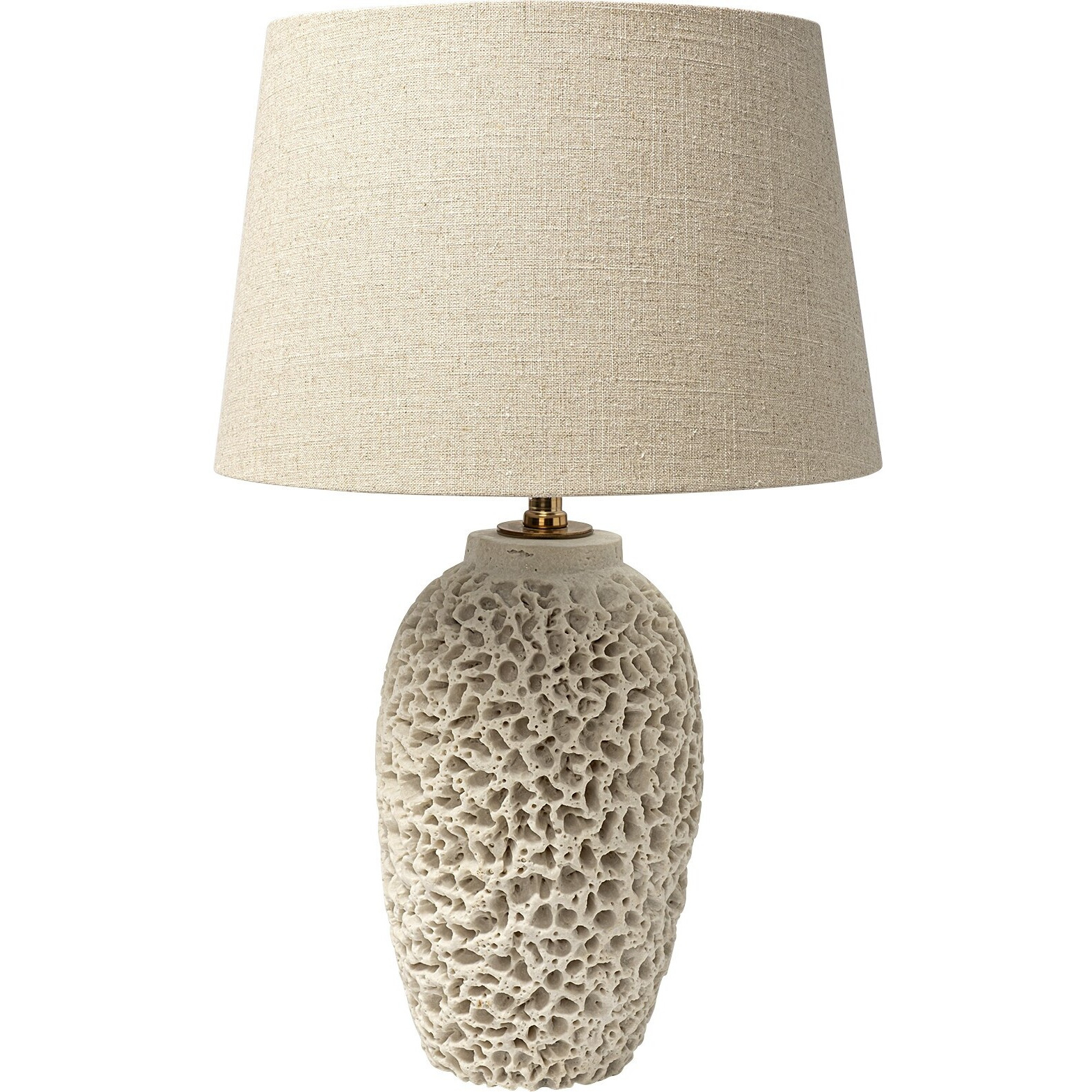 Coastal Beige Faux Coral Table Lamp