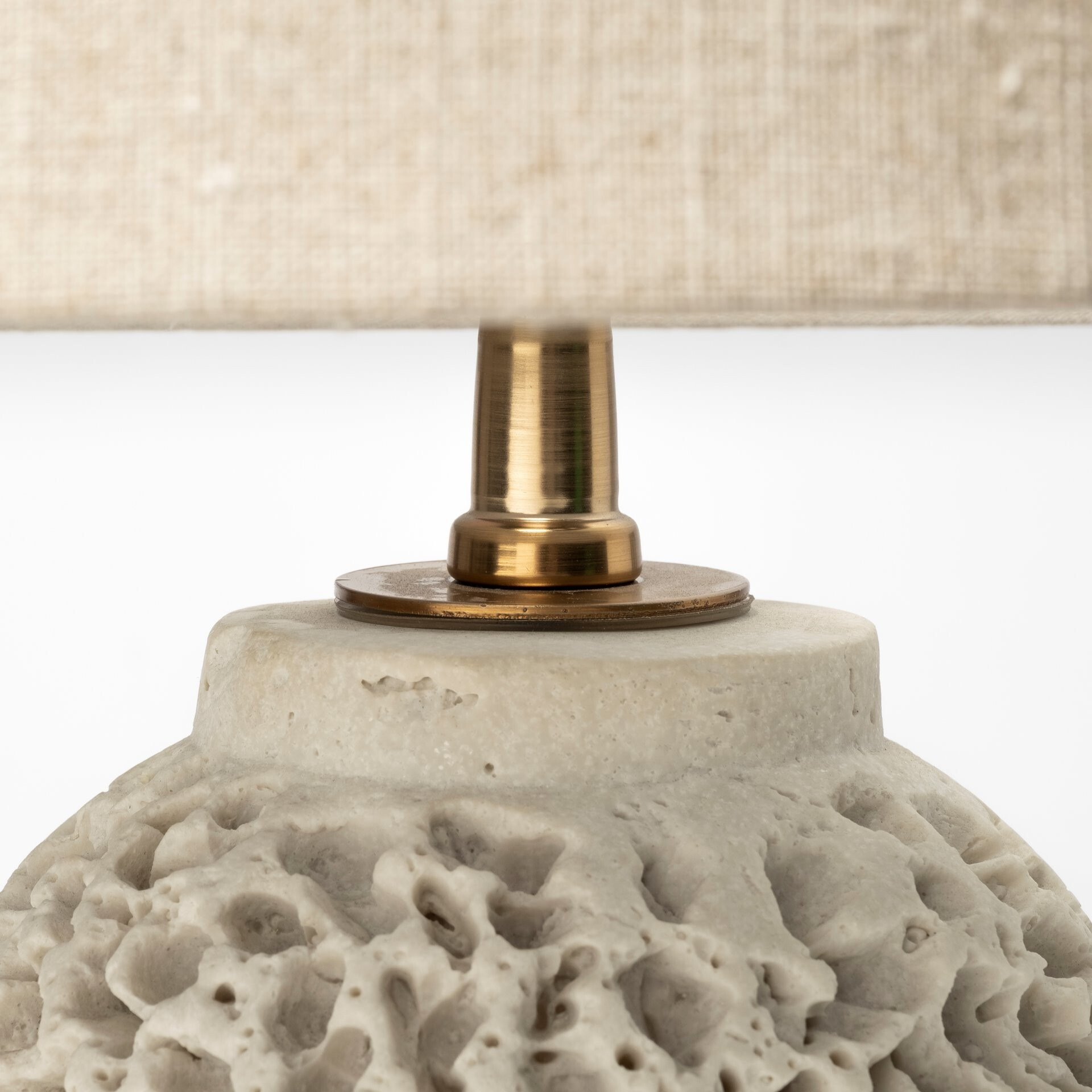 Coastal Beige Faux Coral Table Lamp
