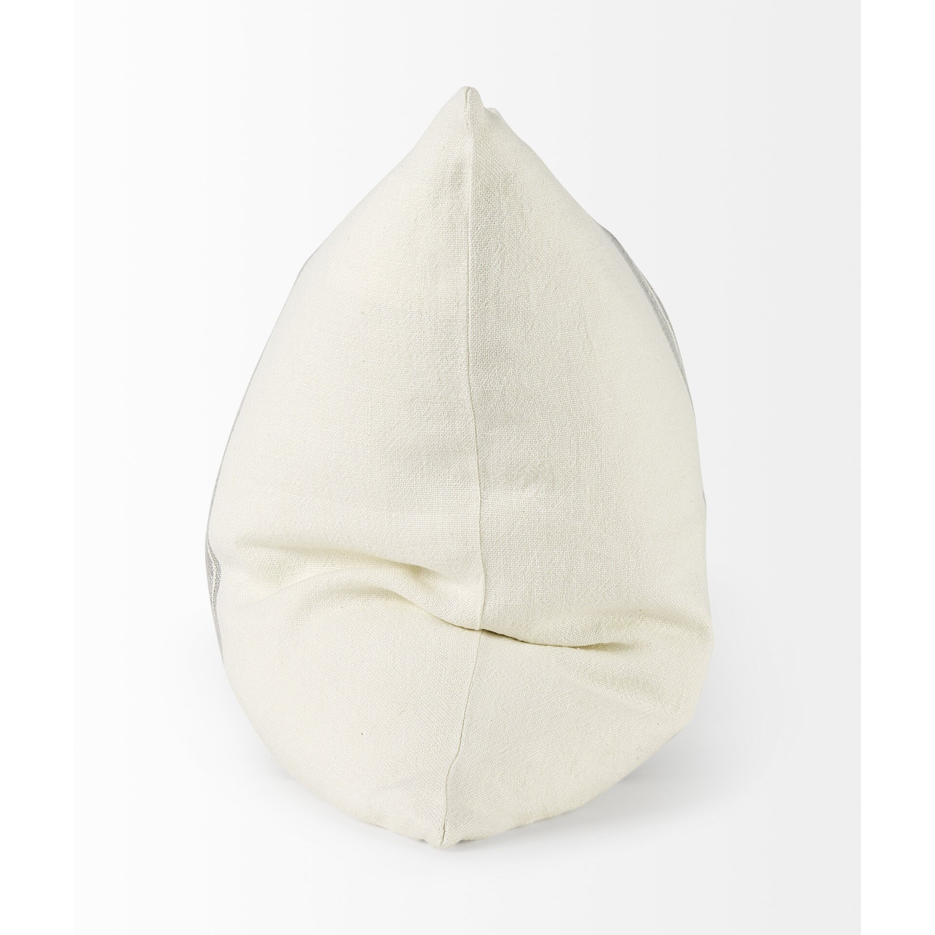 Off White Pillow Cover With  Ash Gray  Stripes