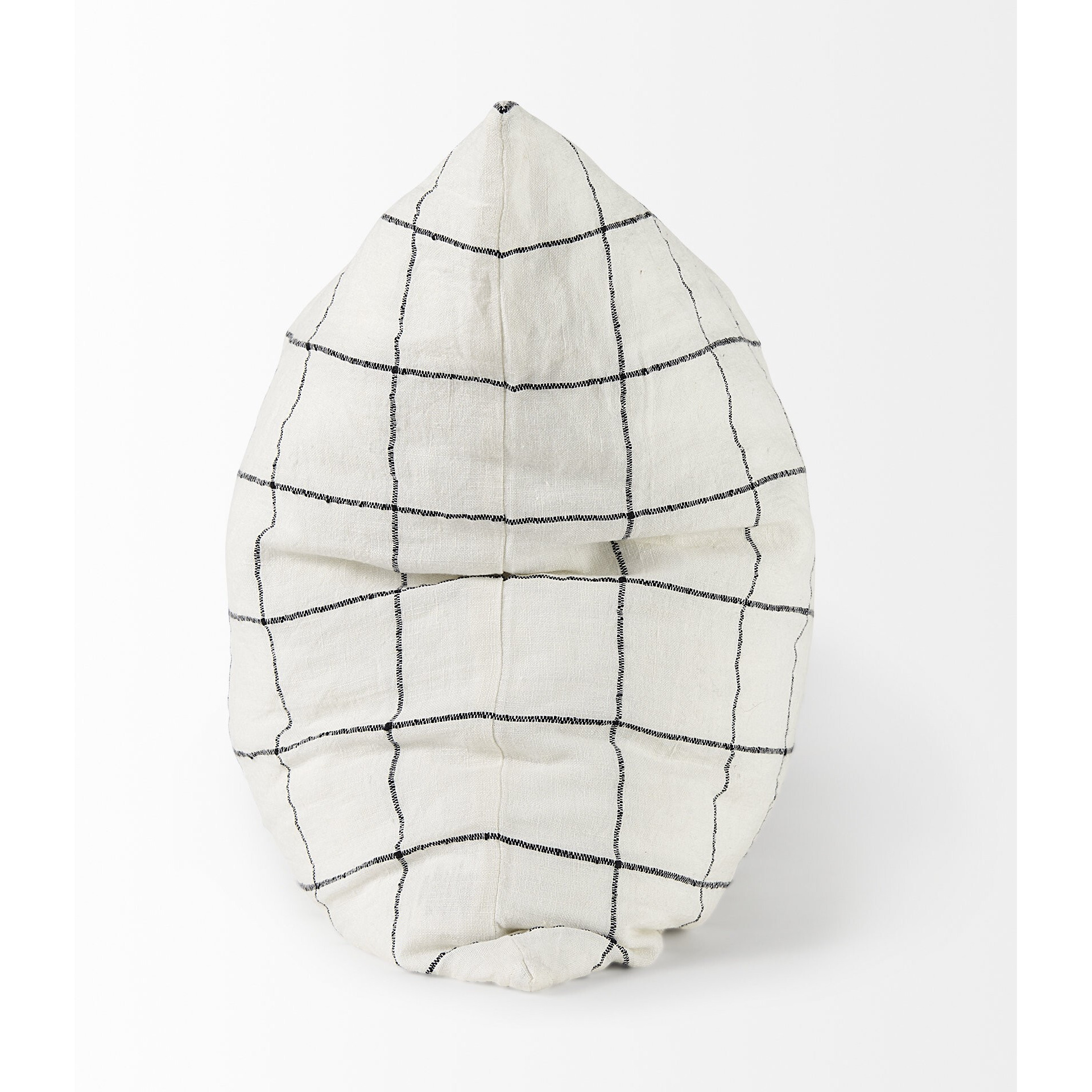 White And Black Grid Square Accent Pillow Cover