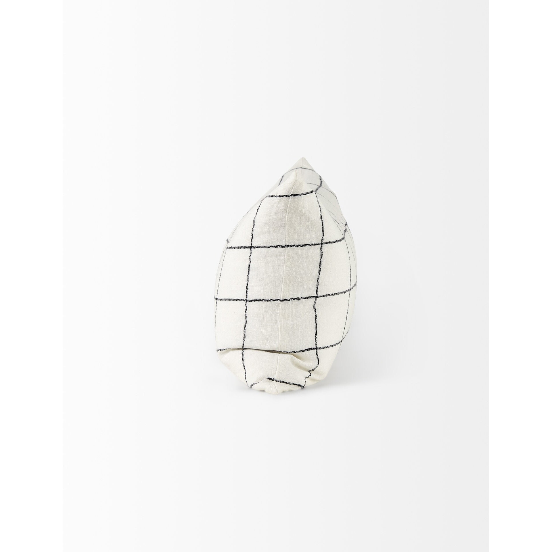 White And Black Grid Lumbar Accent Pillow Cover