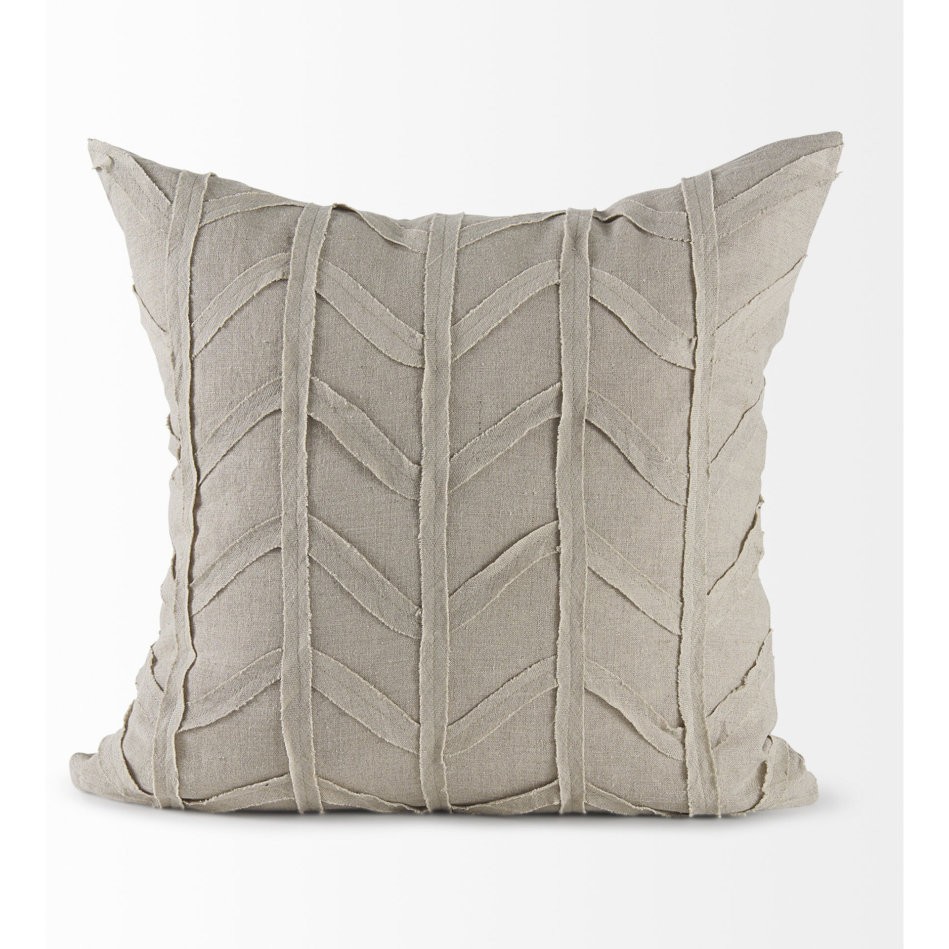 Light Gray Chevron Textured Pillow Cover