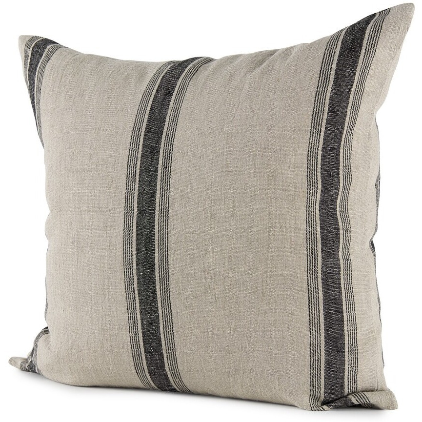 Beige And Black Striped Pillow Cover