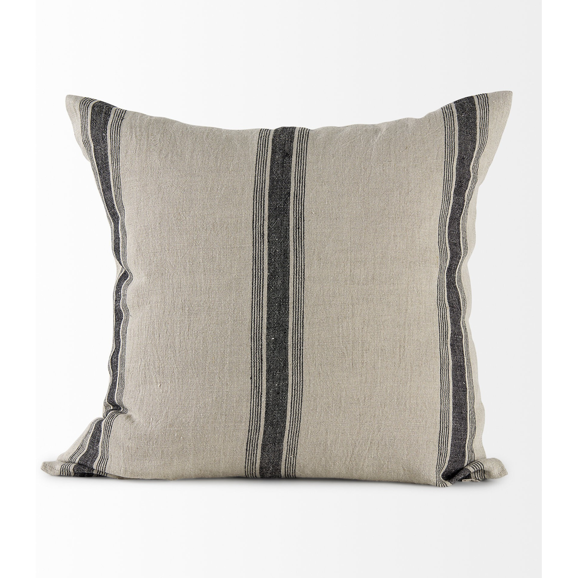 Beige And Black Striped Pillow Cover