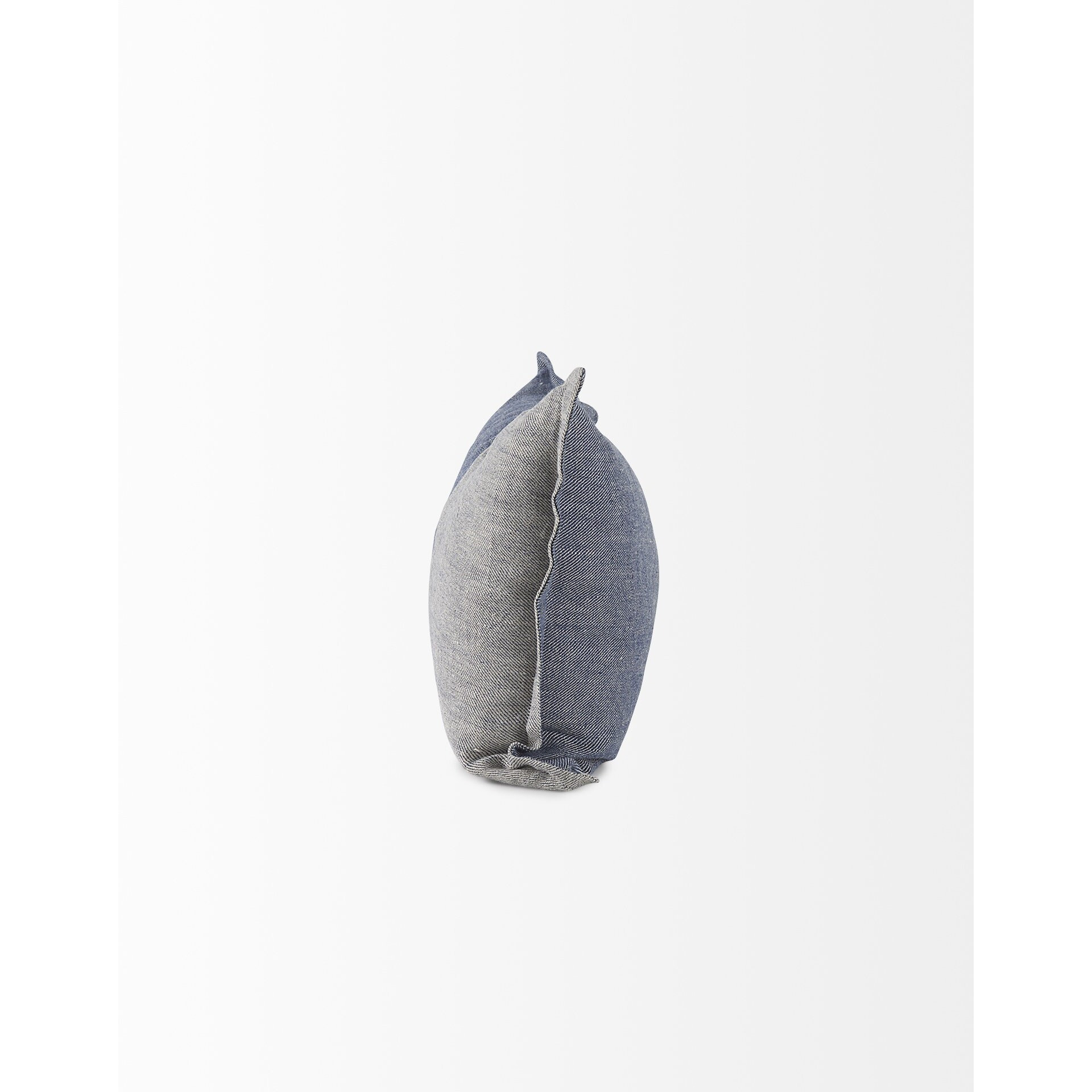Gray And Blue Color Block Lumbar Pillow Cover