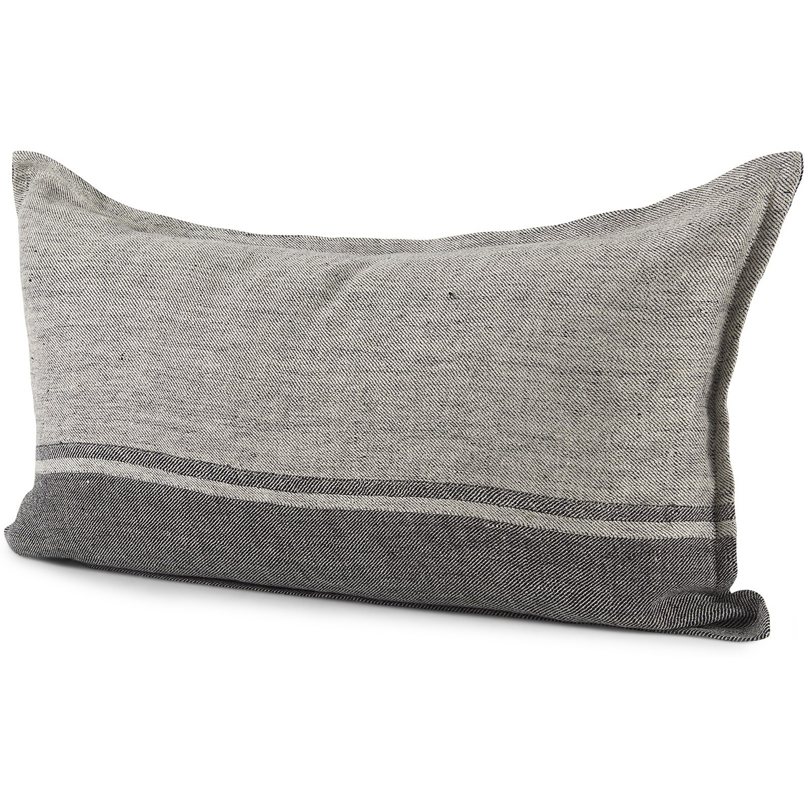 Light And Dark Gray Lumbar Throw Pillow Cover