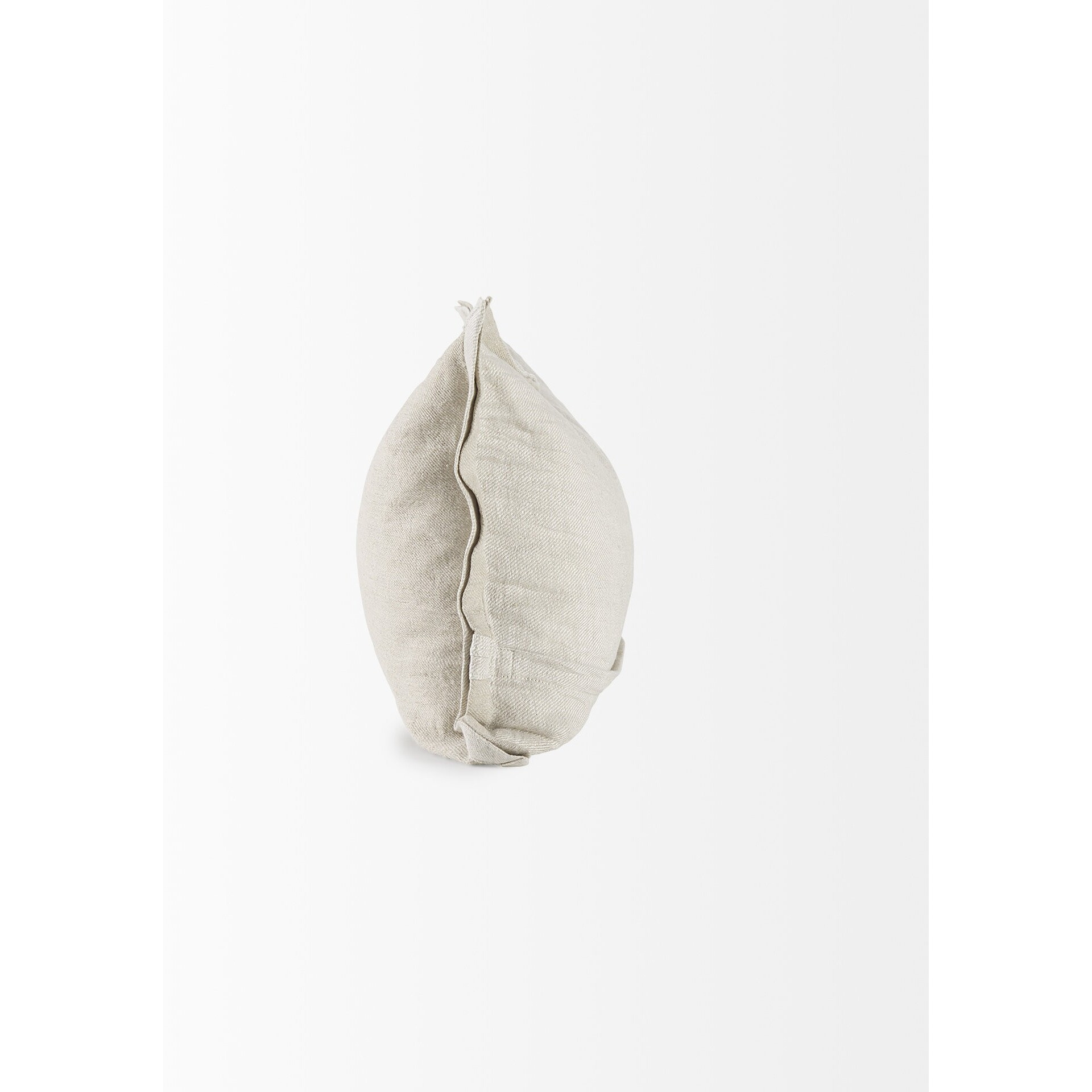 Cream Bordered Lumbar Pillow Cover