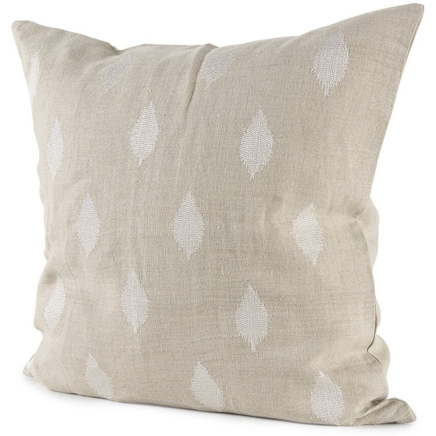 Beige And White Patterned Pillow Cover