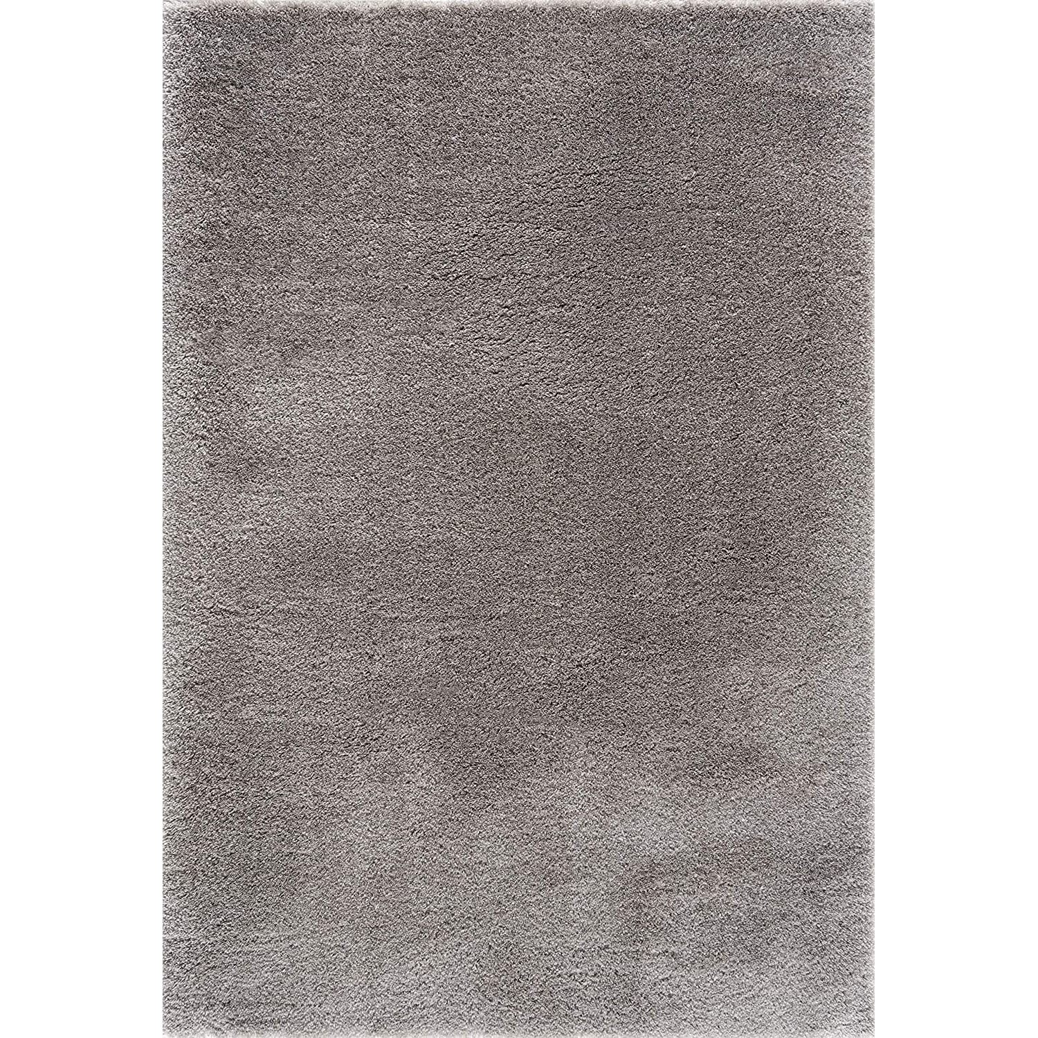 4 X 6 Gray Modern Solid Shag Area Rug