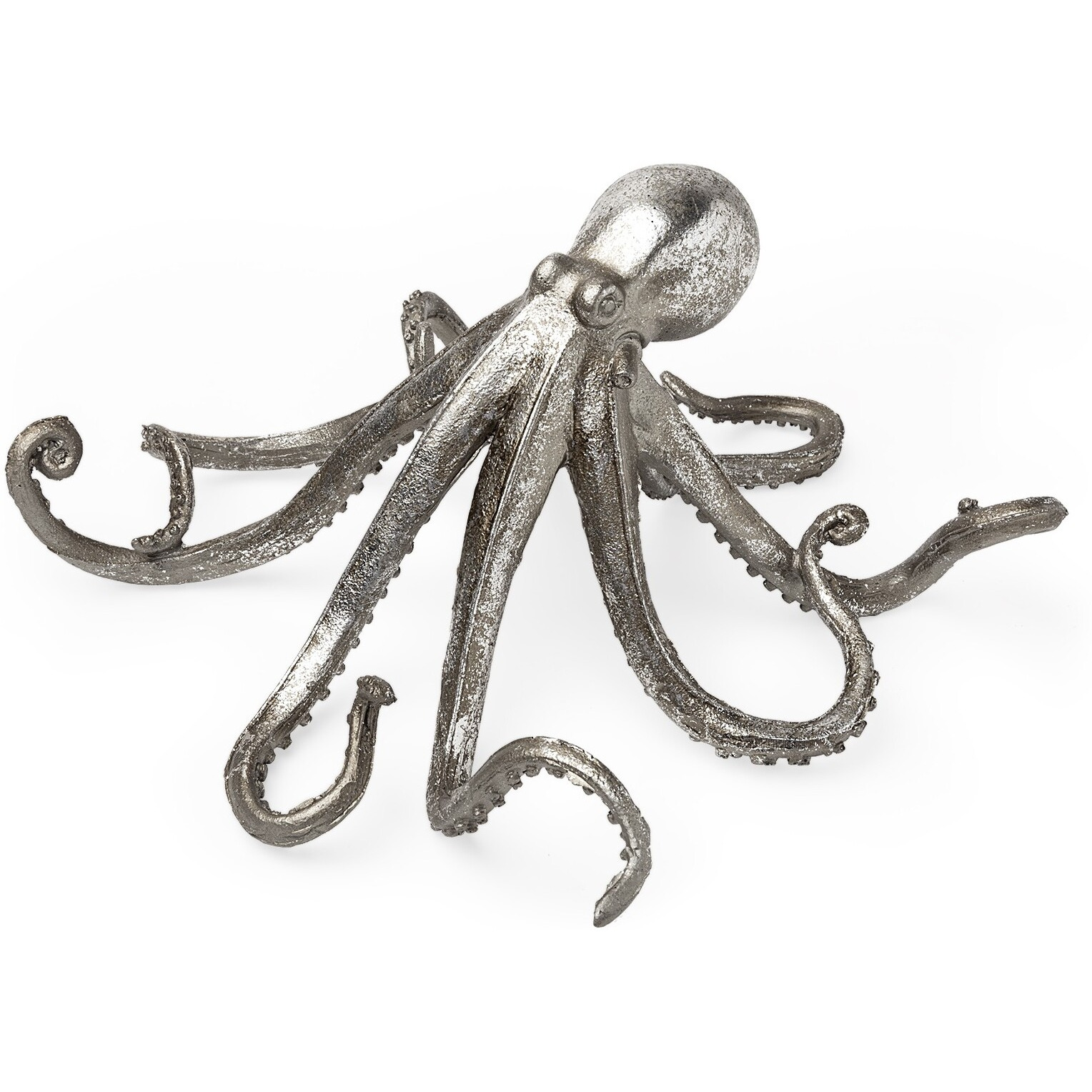 Silver Resin Octopus Sculpture