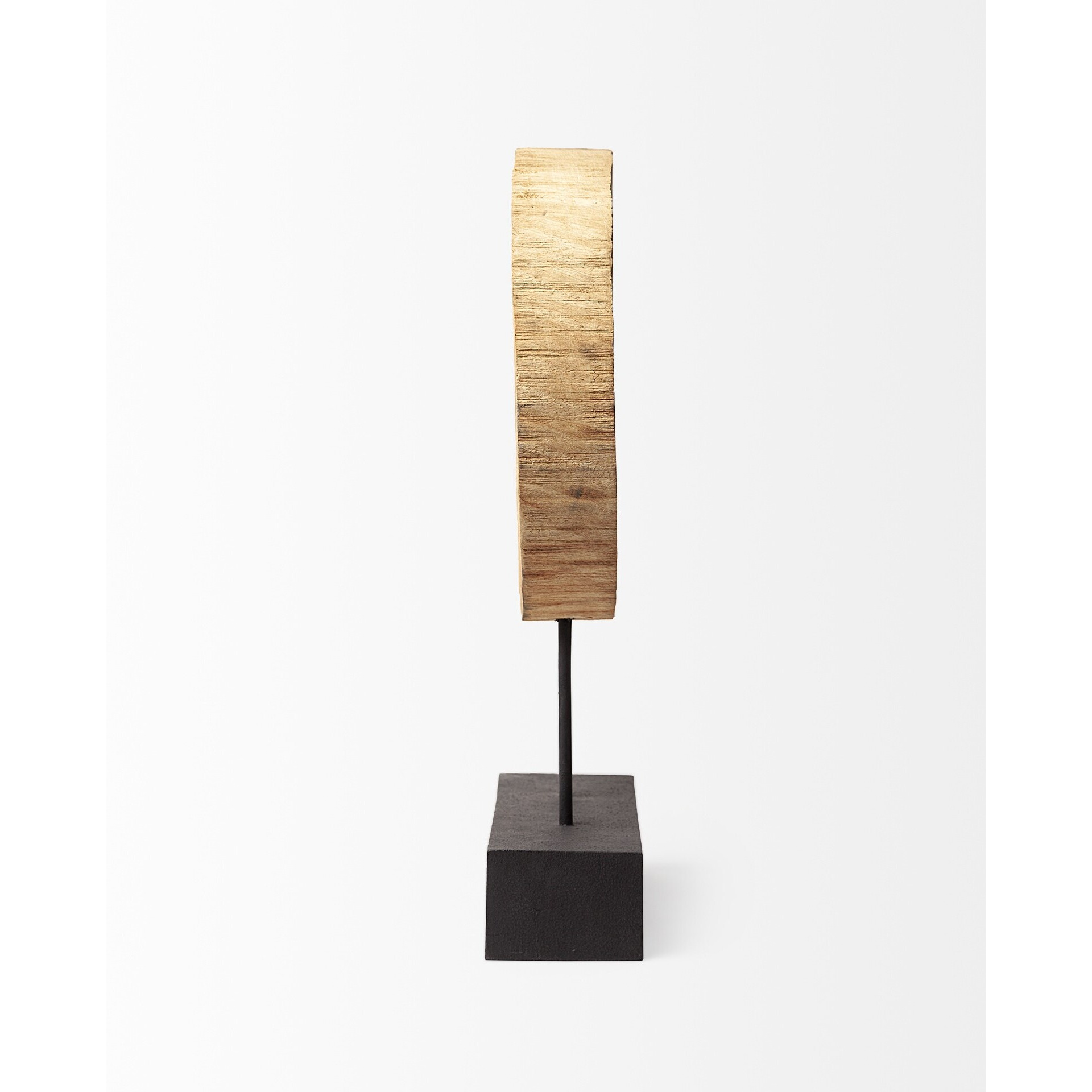 Petite Natural Wood Disc Sculpture