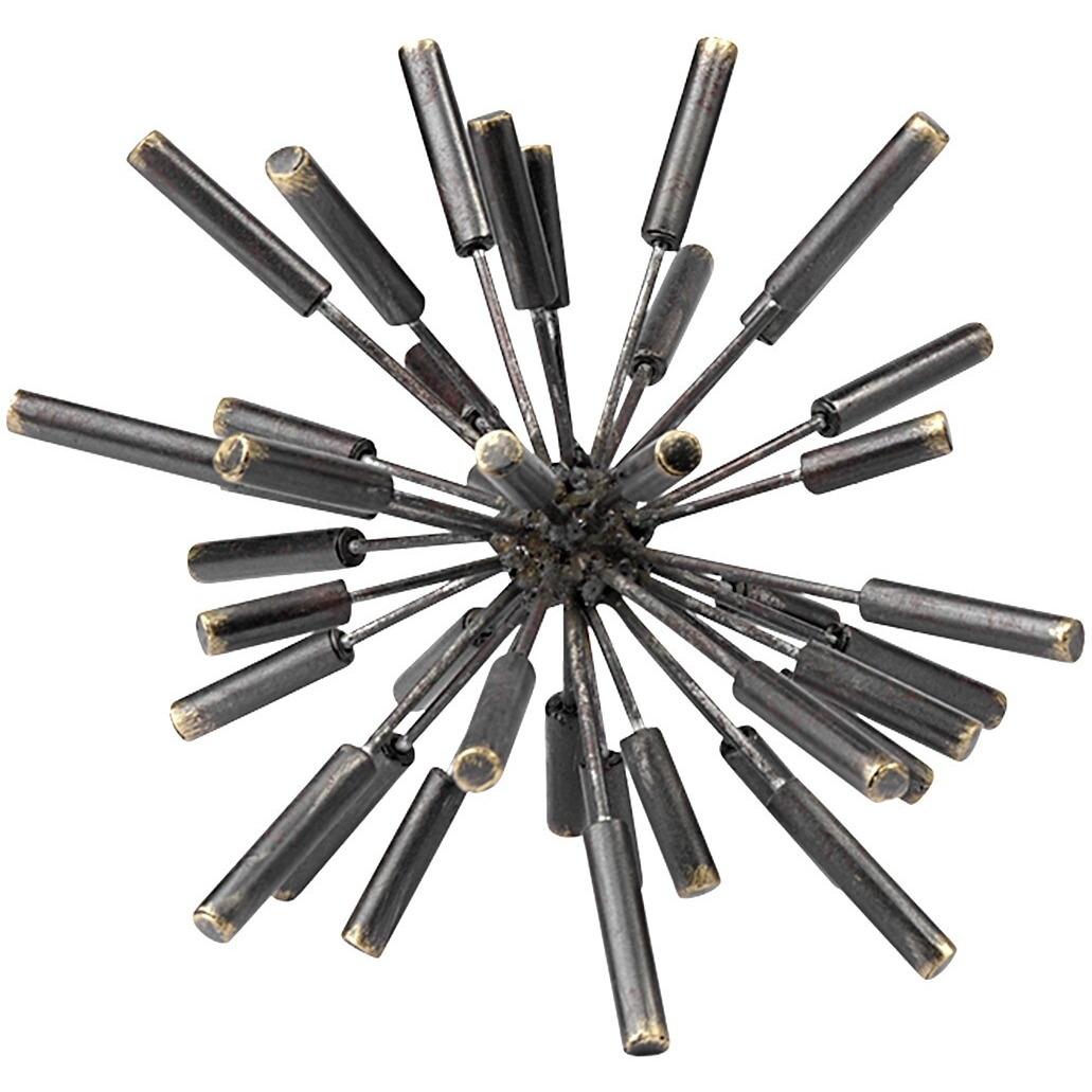 Petite Black Metal Spiked Sculpture