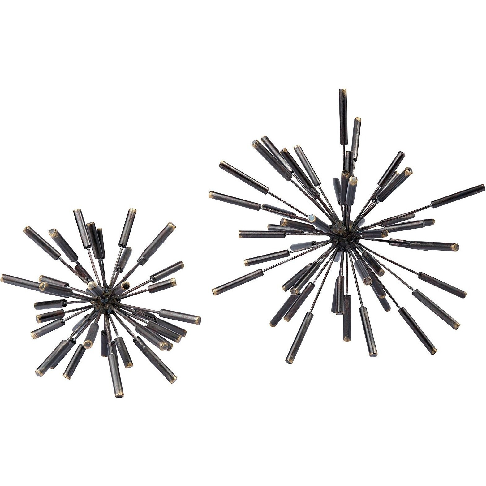 Petite Black Metal Spiked Sculpture