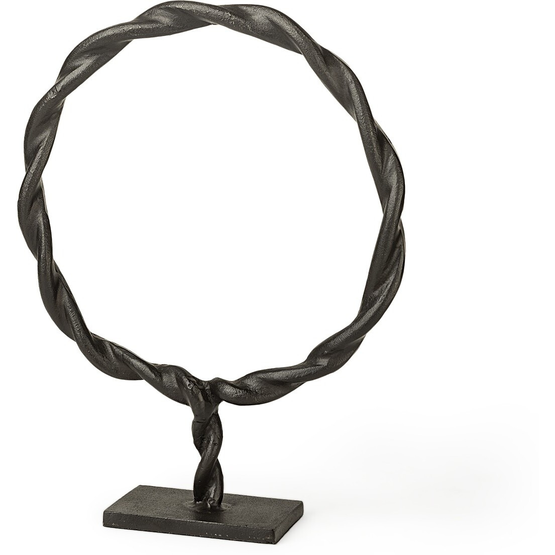 Petite Black Metal Braided Sculpture