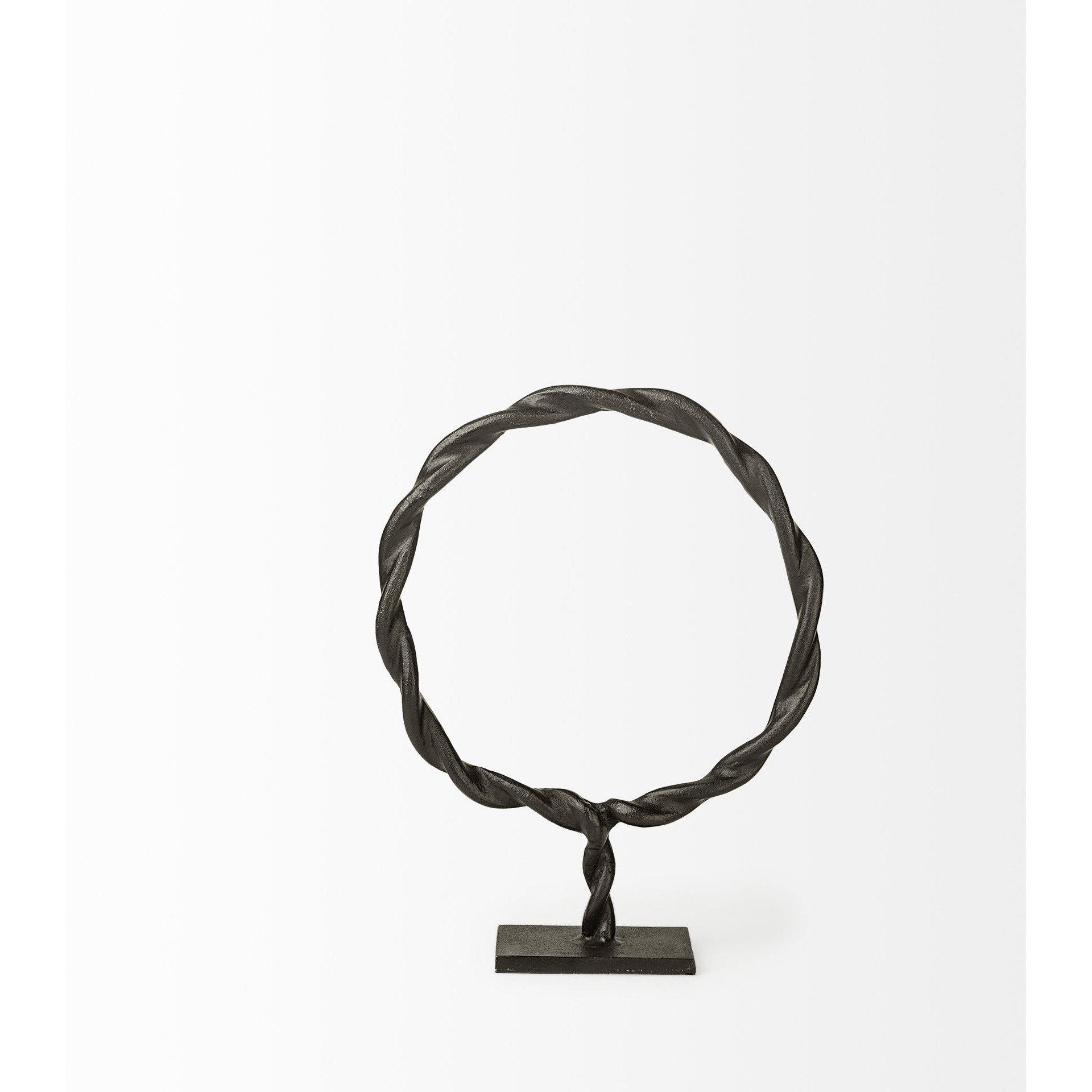Petite Black Metal Braided Sculpture