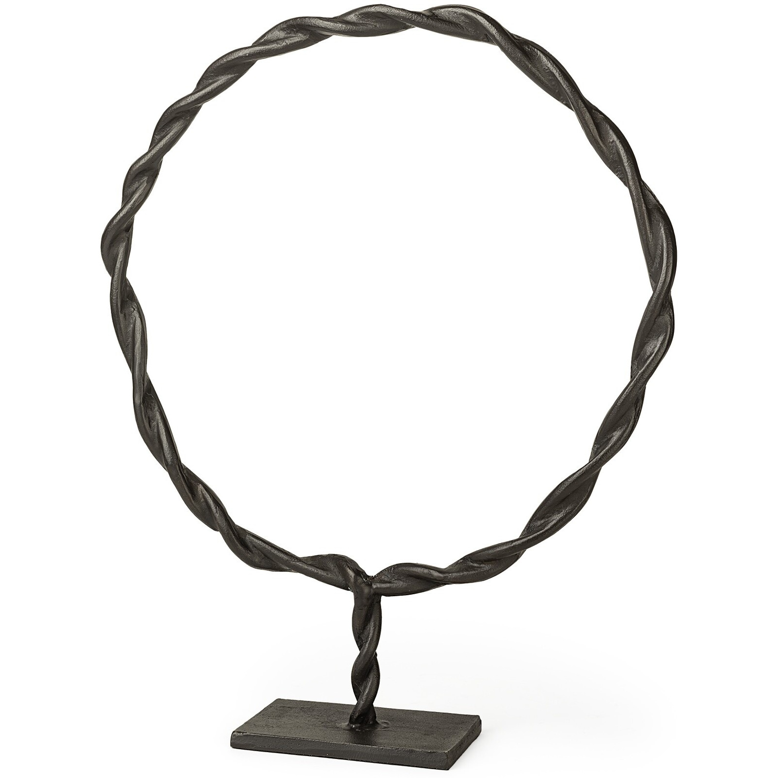 Black Metal Braided Sculpture