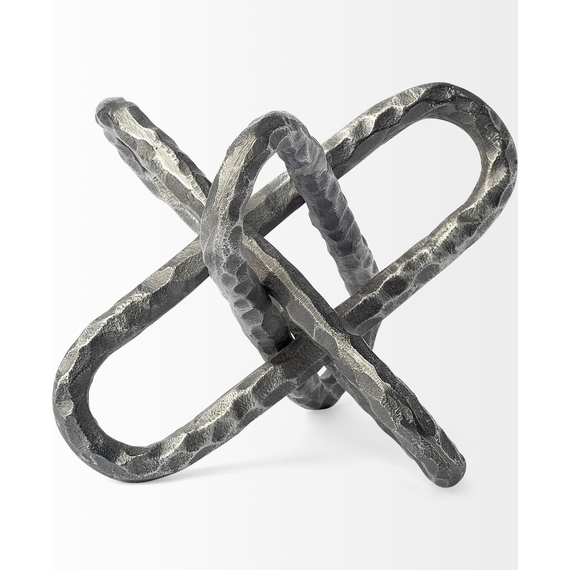 Silver Metal Chain Link Sculpture