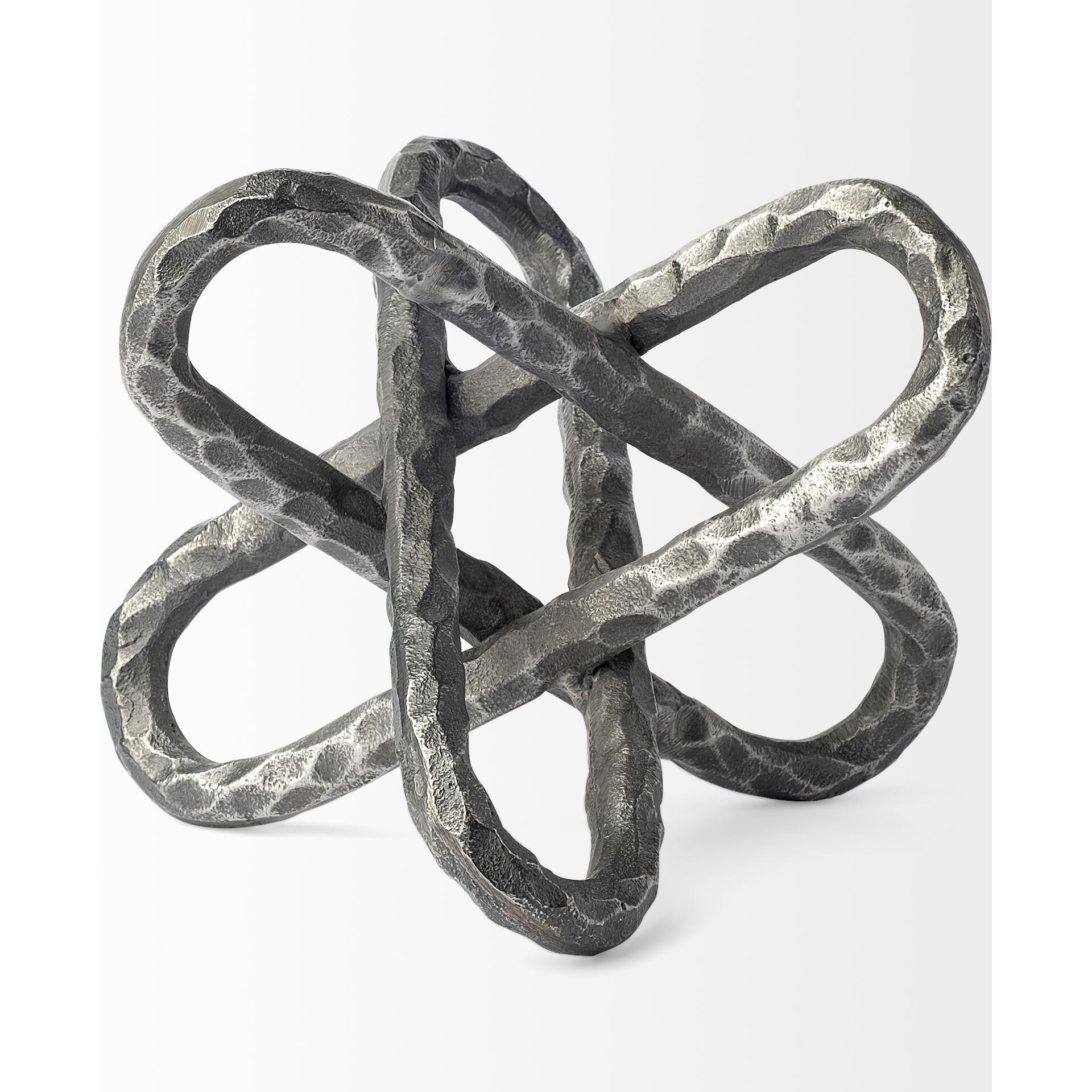 Silver Metal Chain Link Sculpture