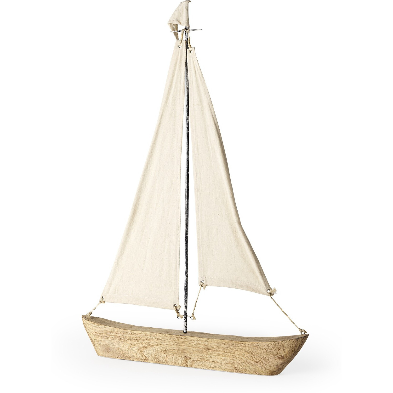 Wooden Sailboat Sculpture