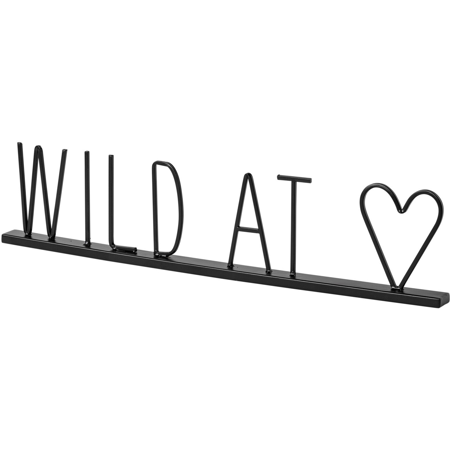 Black Metal Wild At Heart Sign