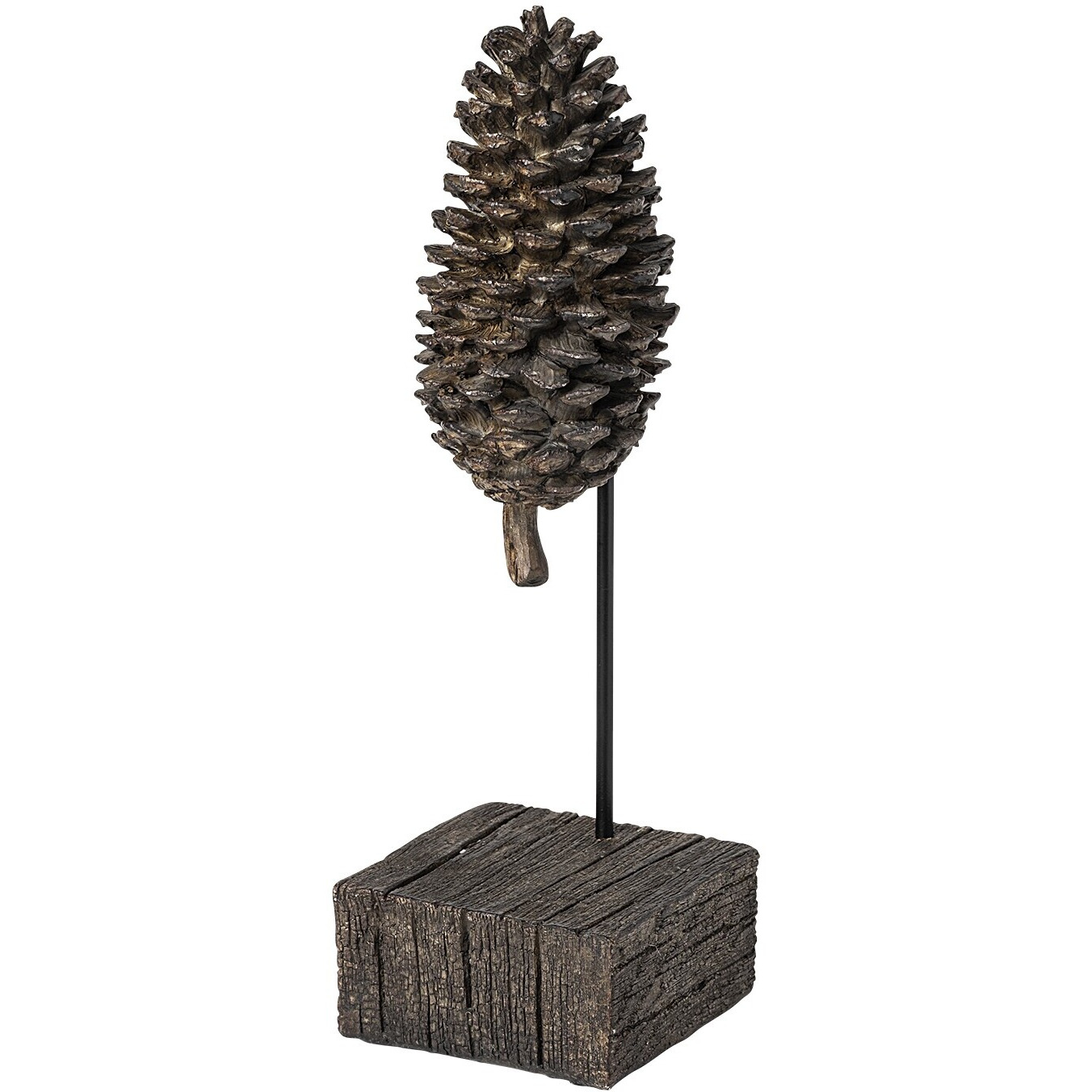 Petite Brown Resin Pinecone Shaped Decor Piece
