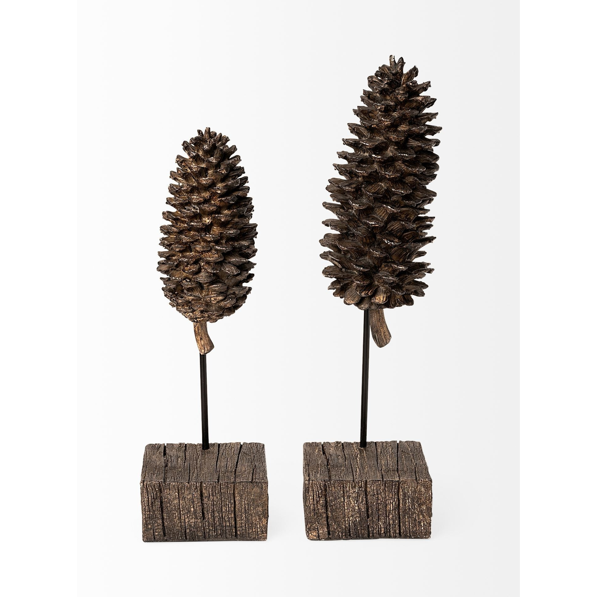 Petite Brown Resin Pinecone Shaped Decor Piece