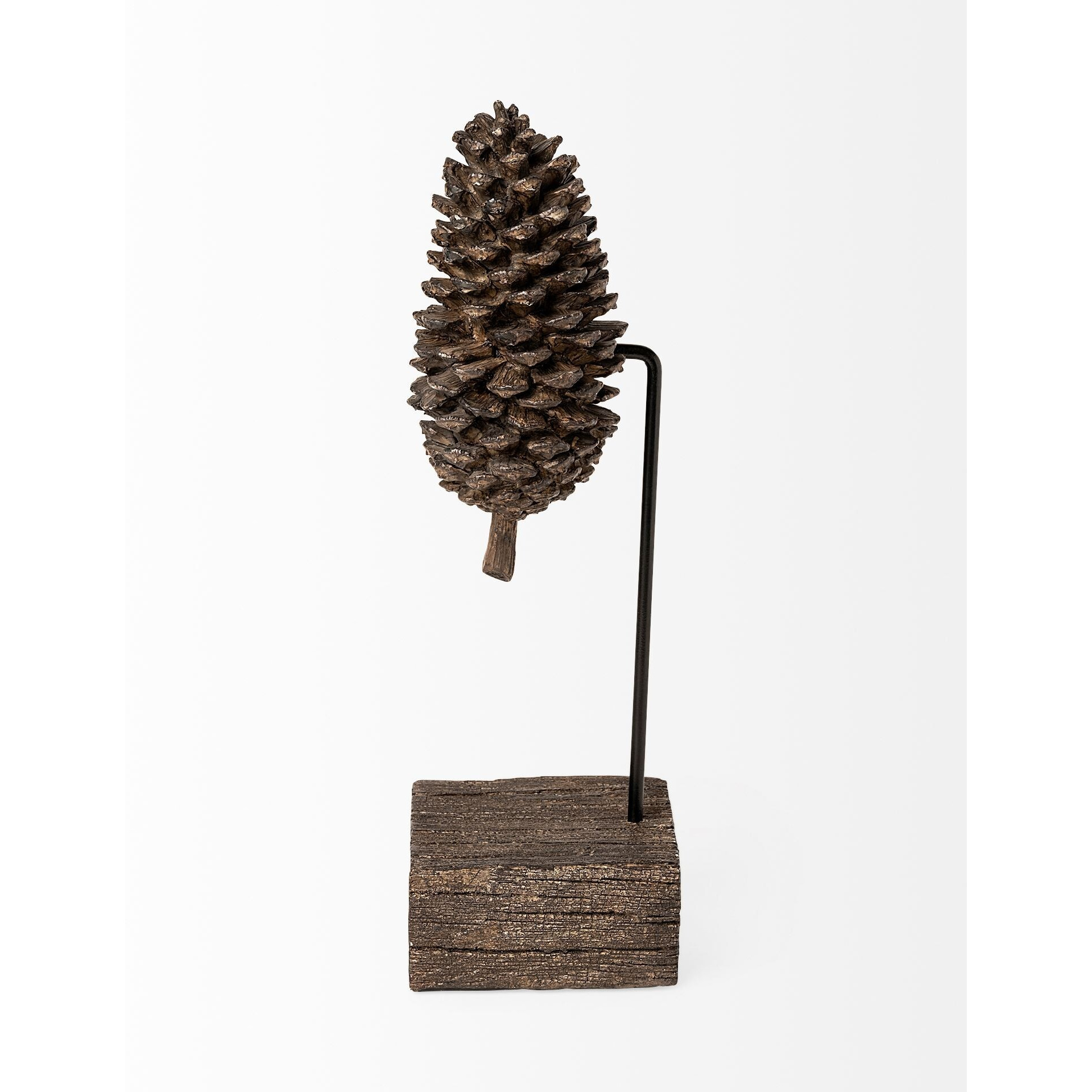 Petite Brown Resin Pinecone Shaped Decor Piece