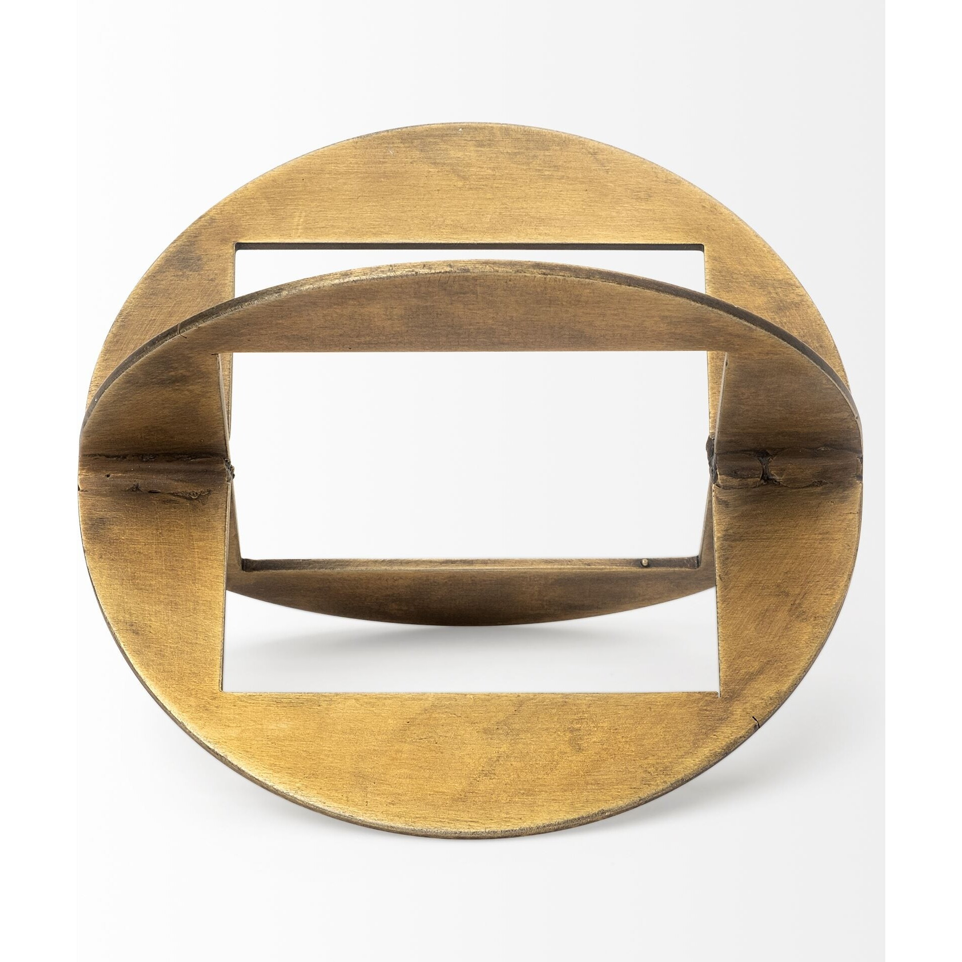 Petite Gold Metal Geometric Decor Piece