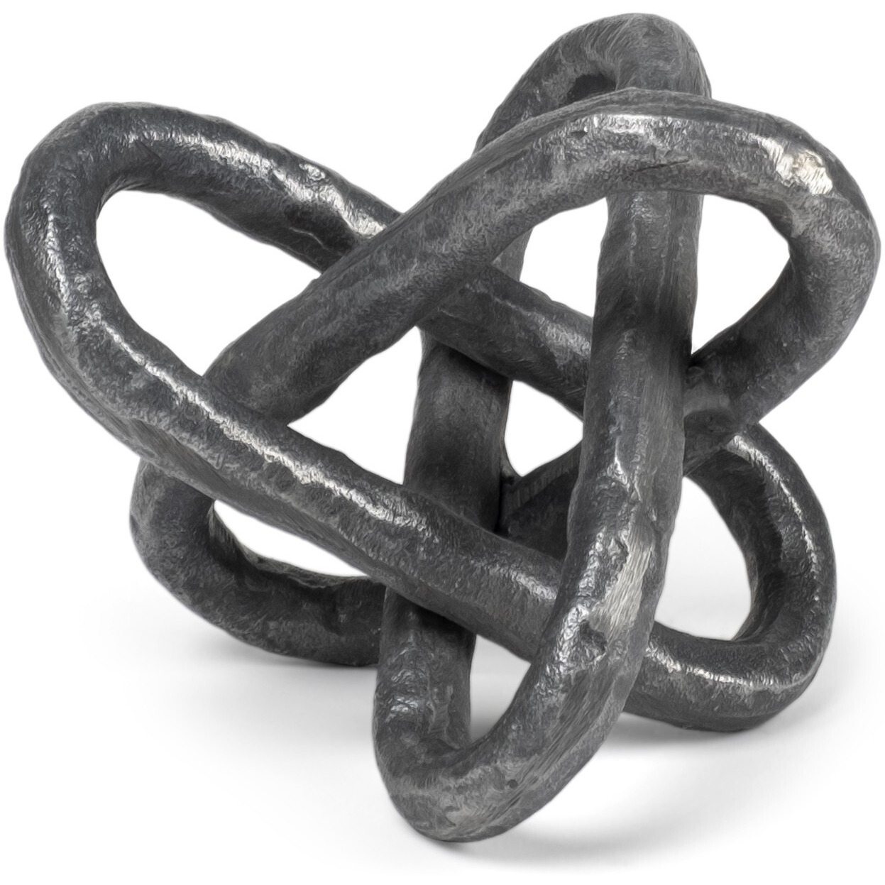 Petite Silver Metal Chain Link Sculpture