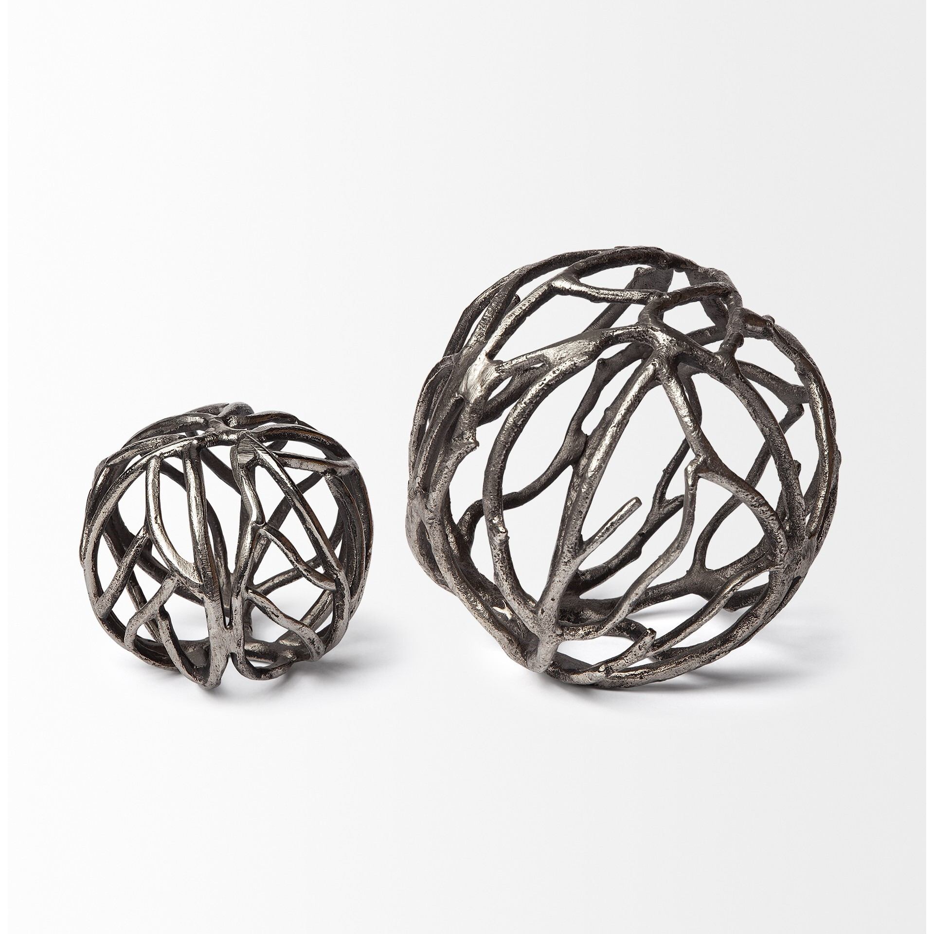 Silver Metal Tree Branch Sculpture