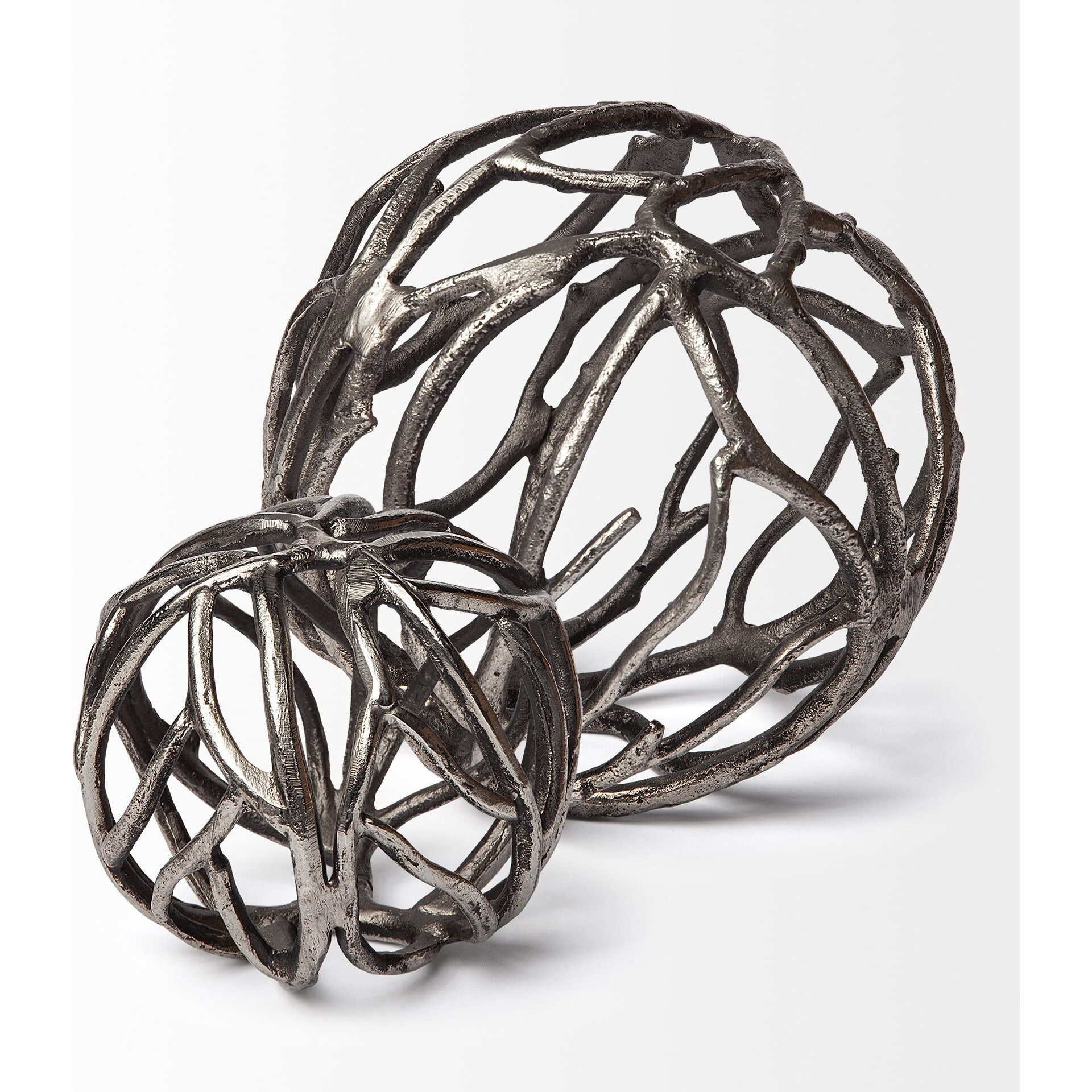 Silver Metal Tree Branch Sculpture