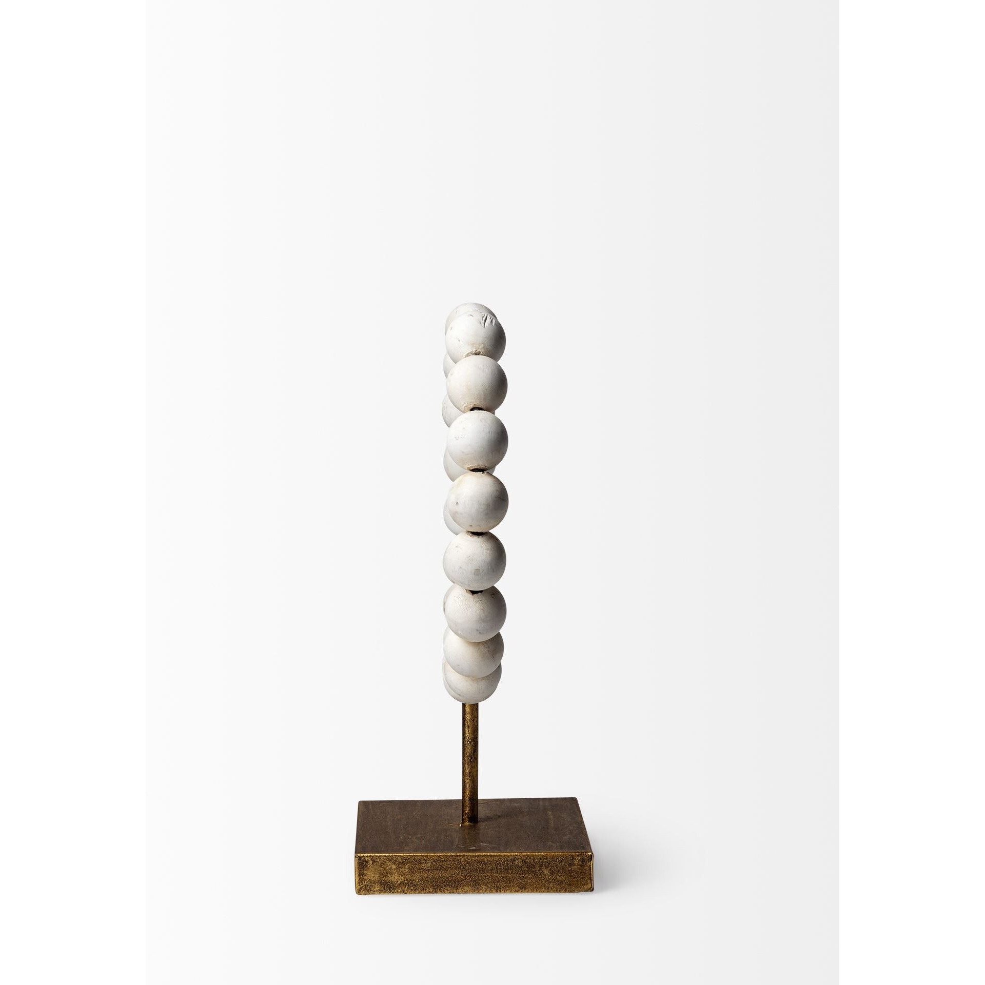 Petite White Beaded Sculpture