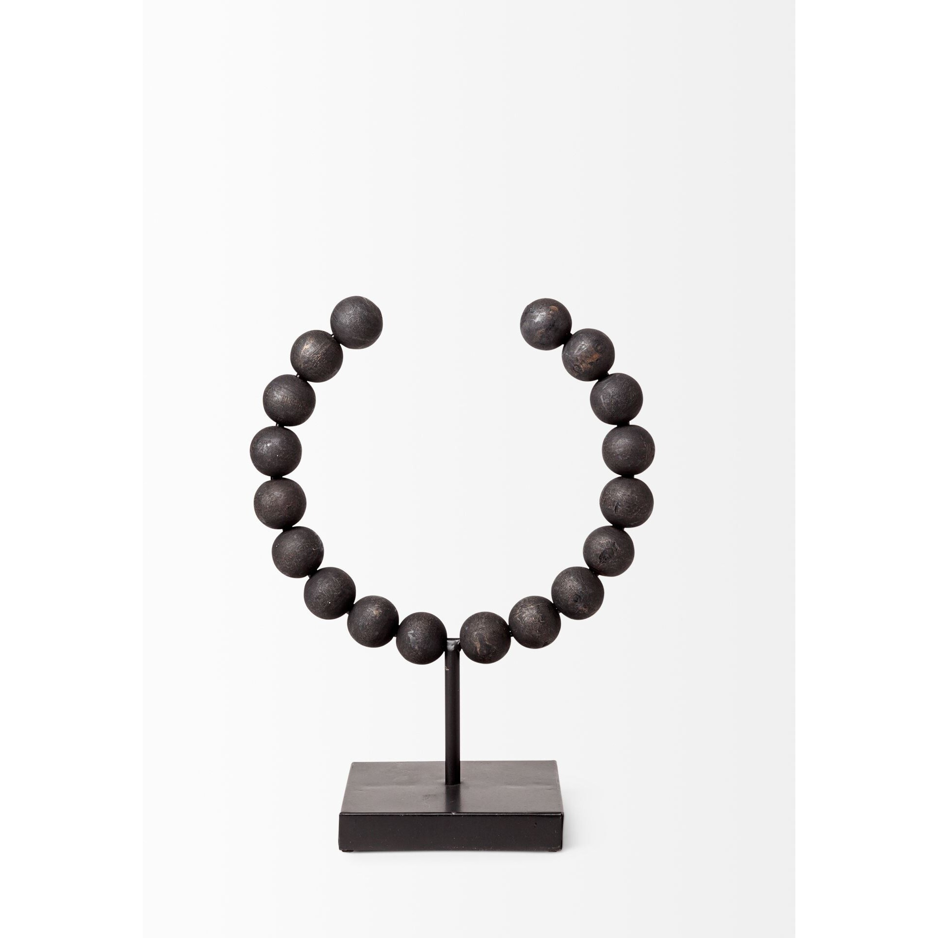 Petite Black Beaded Sculpture
