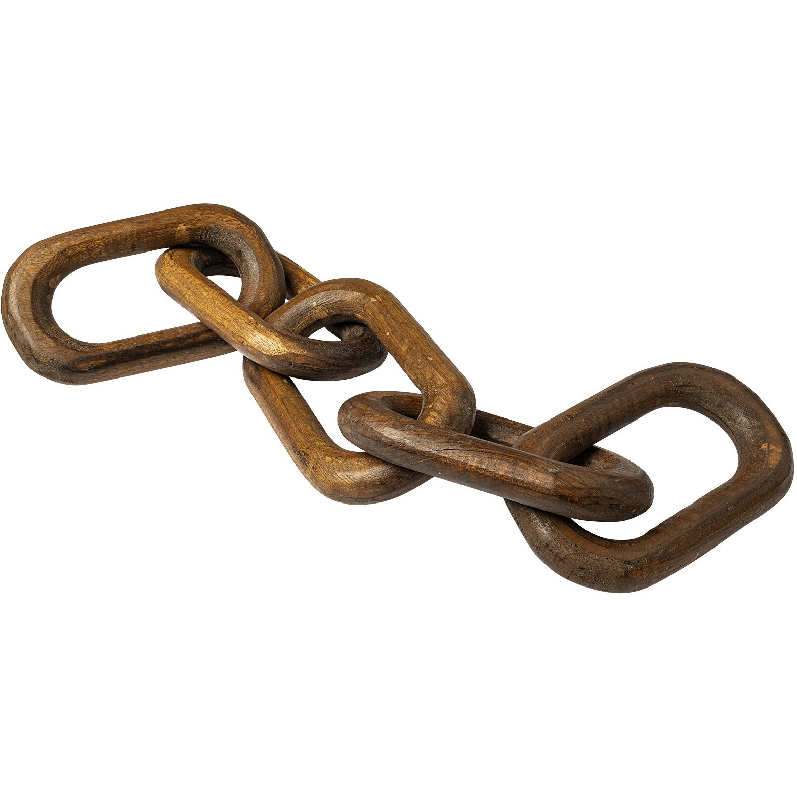 Brown Wooden Chain Link Decor Piece