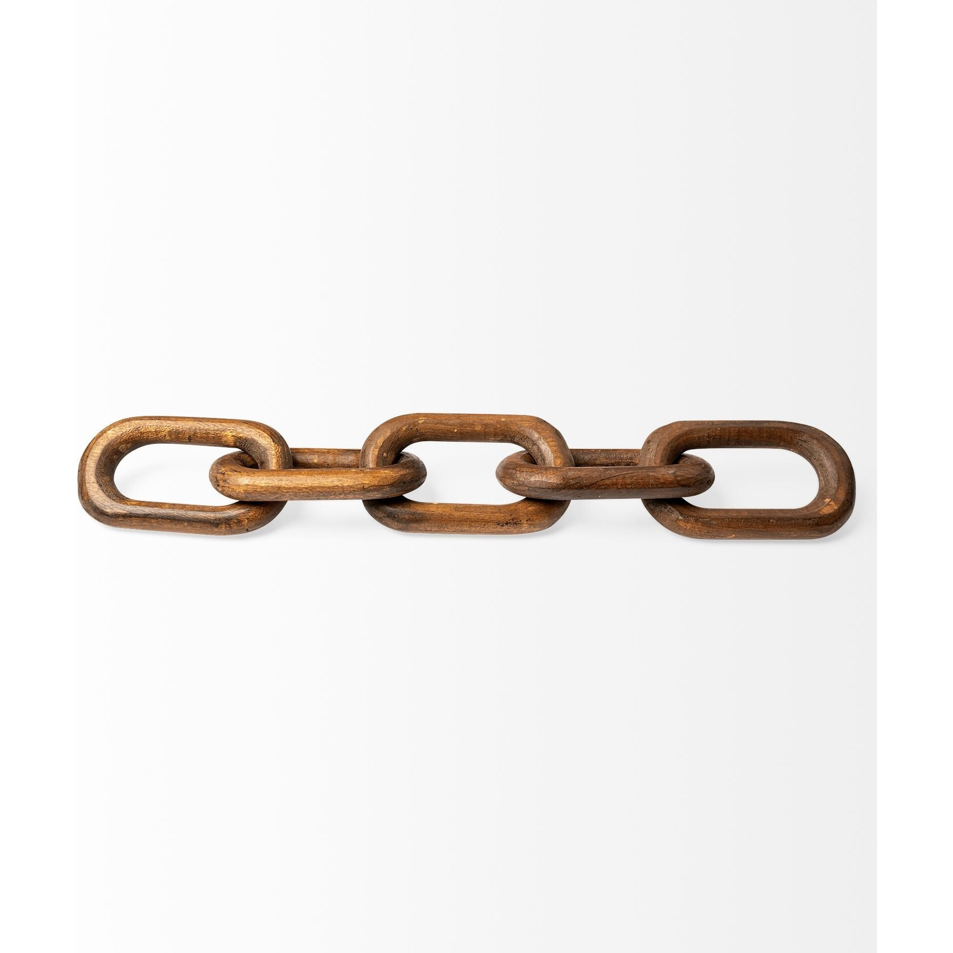 Brown Wooden Chain Link Decor Piece