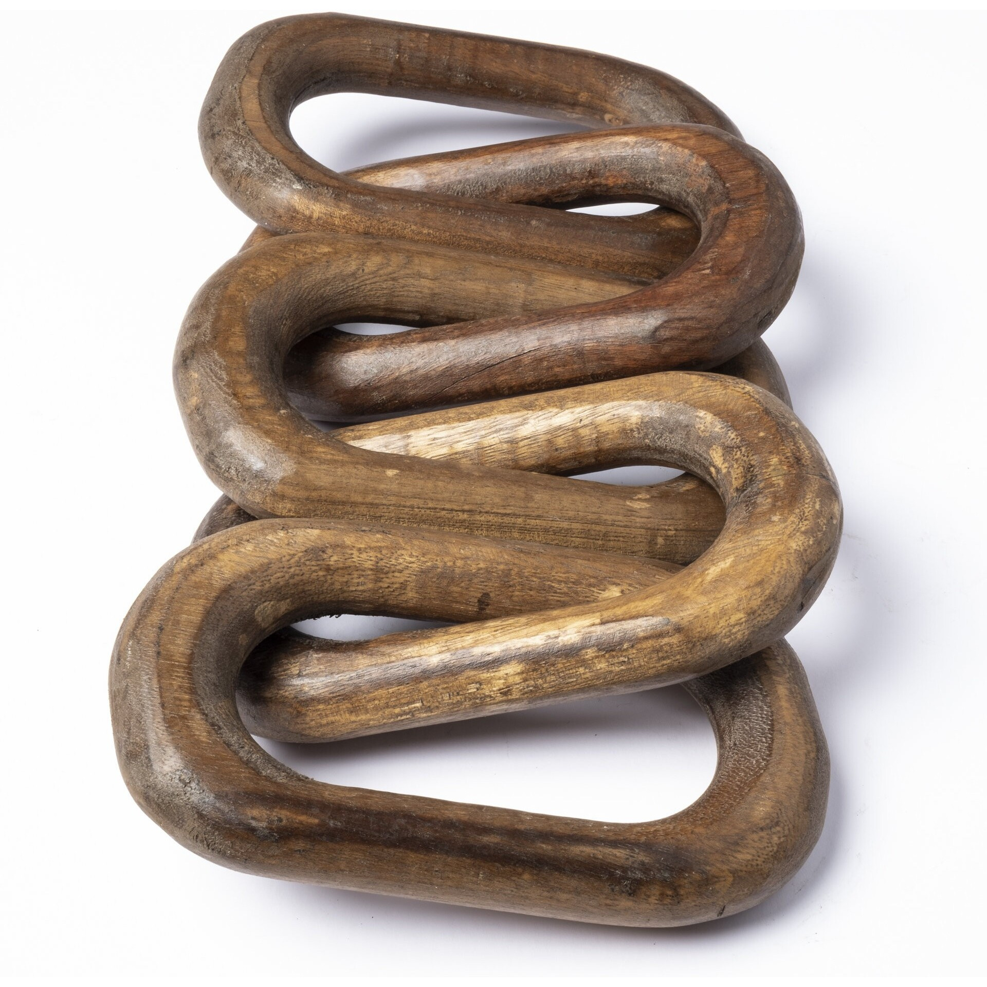 Brown Wooden Chain Link Decor Piece