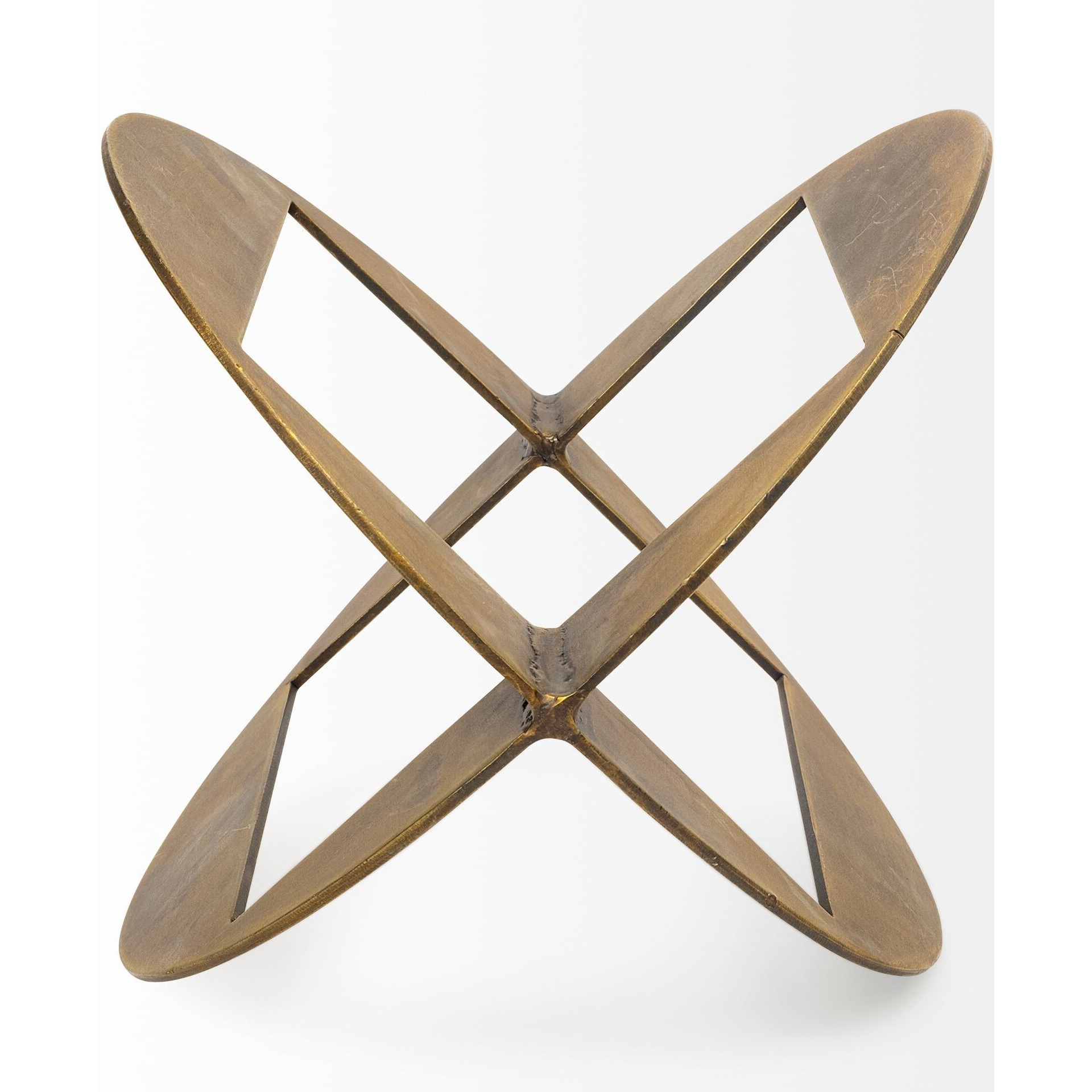 Gold Metal Geometric Decor Piece