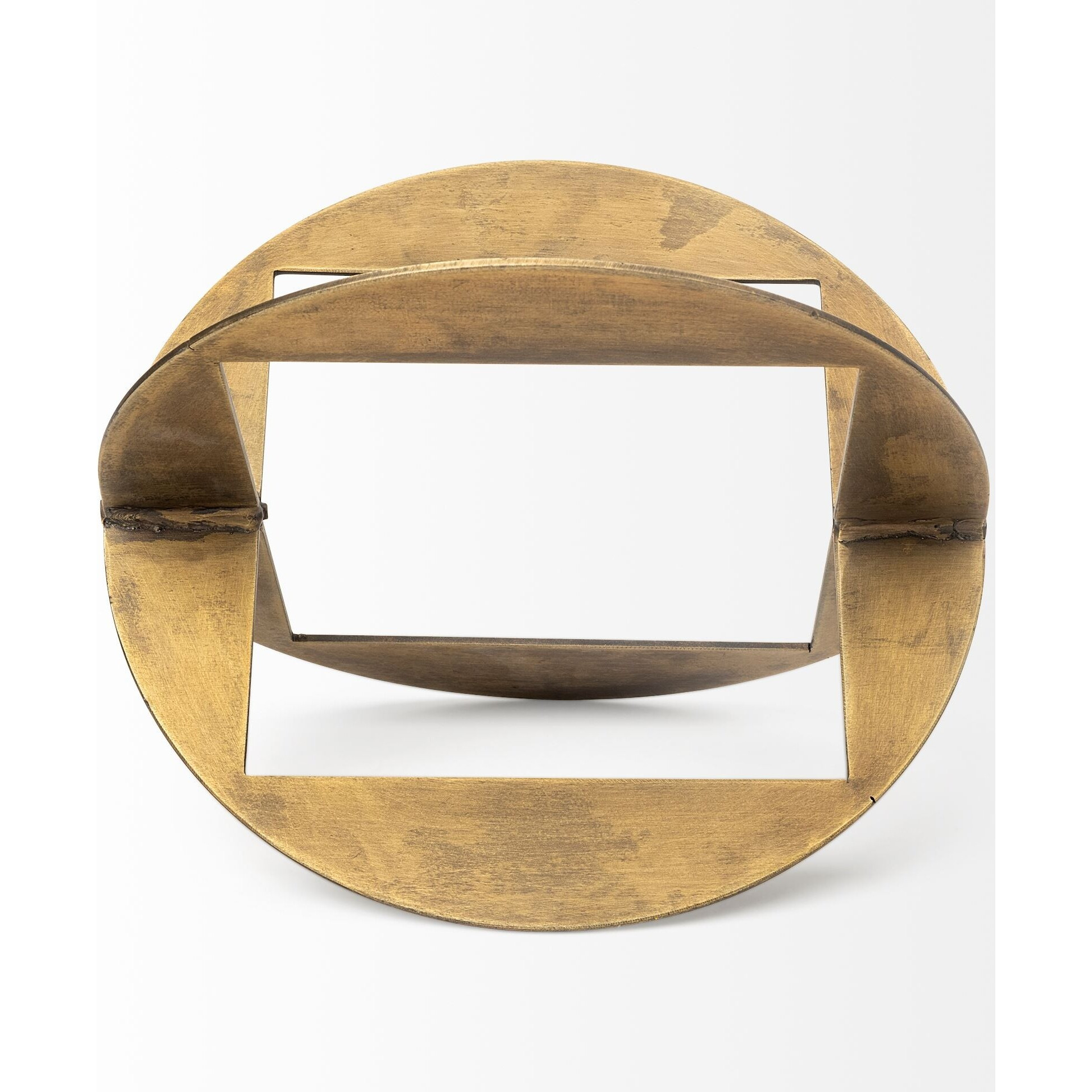 Gold Metal Geometric Decor Piece