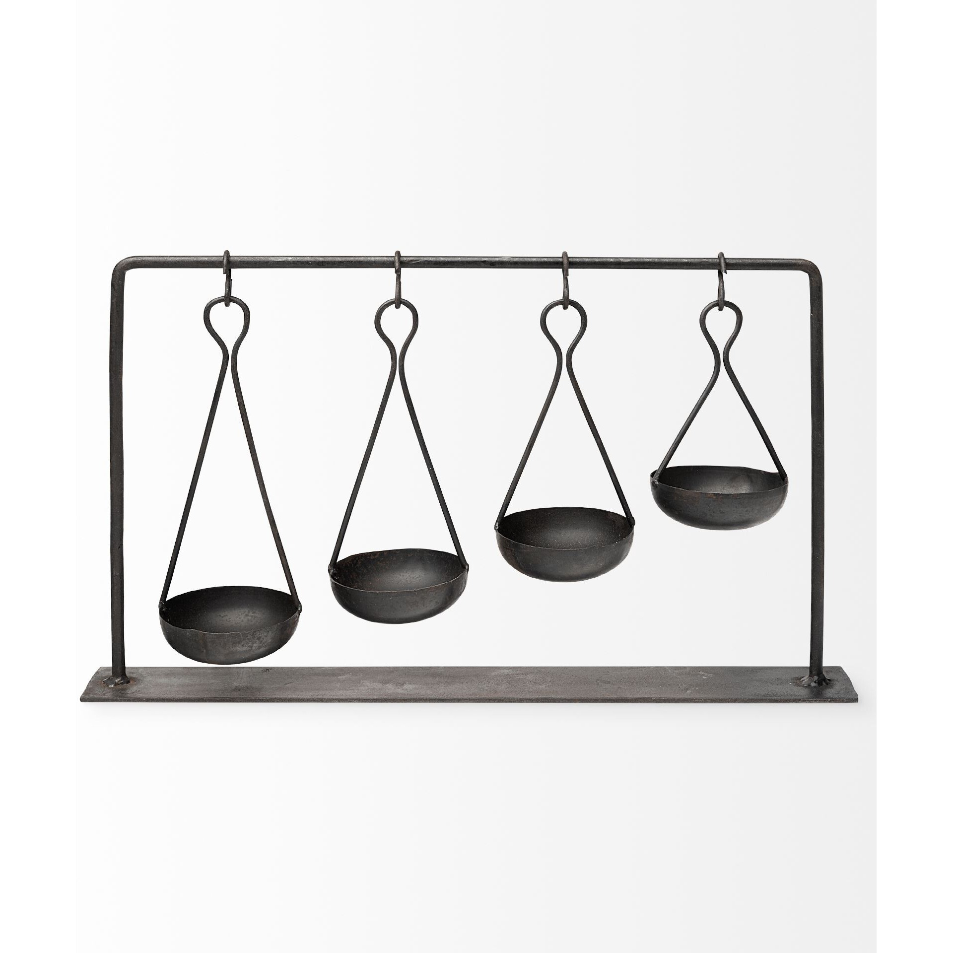 Vintage Look Four Metal Spice Rack