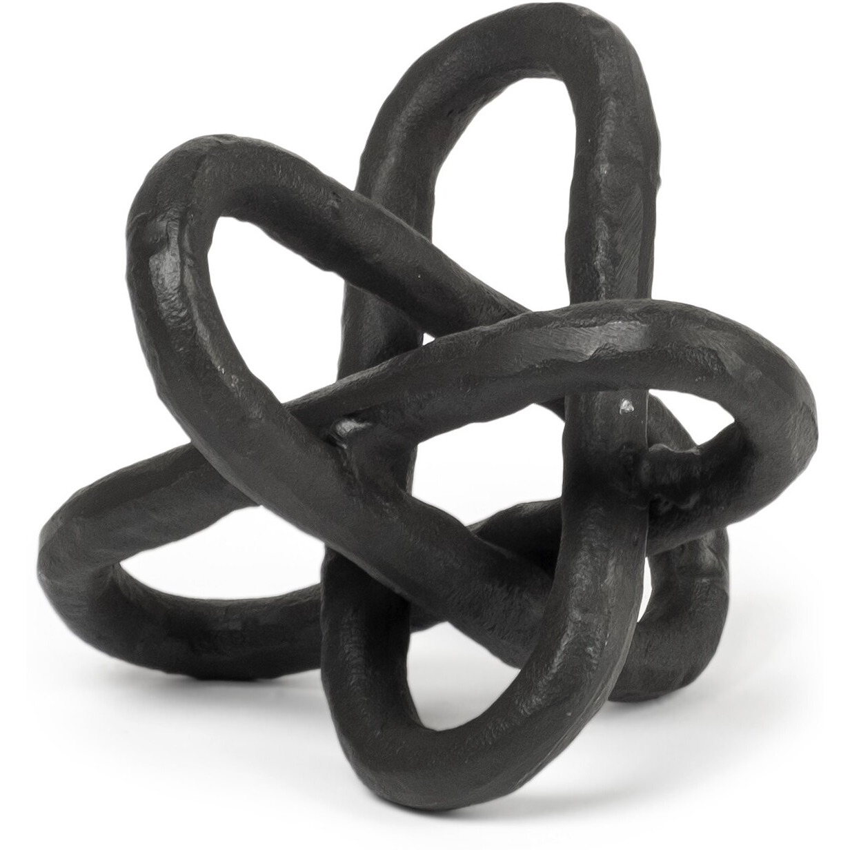 Petite Black Metal Chain Link Sculpture