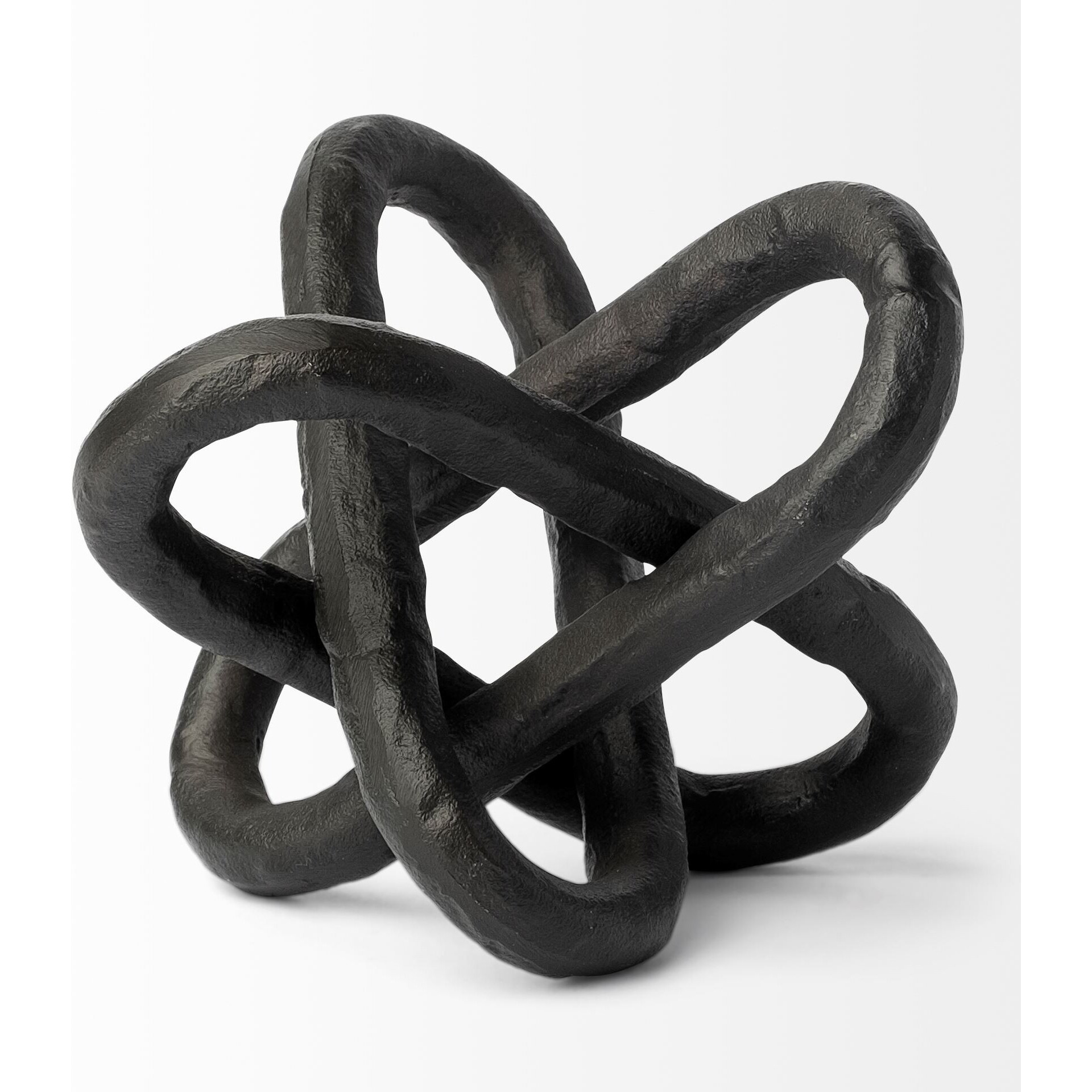 Petite Black Metal Chain Link Sculpture