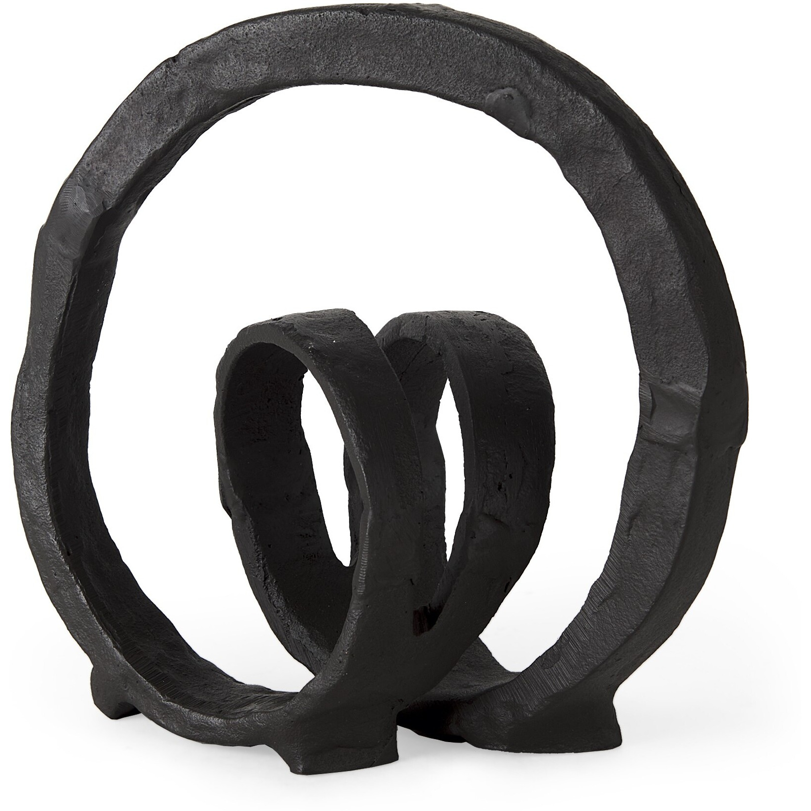 Black Metal Ribbon Loop Sculpture