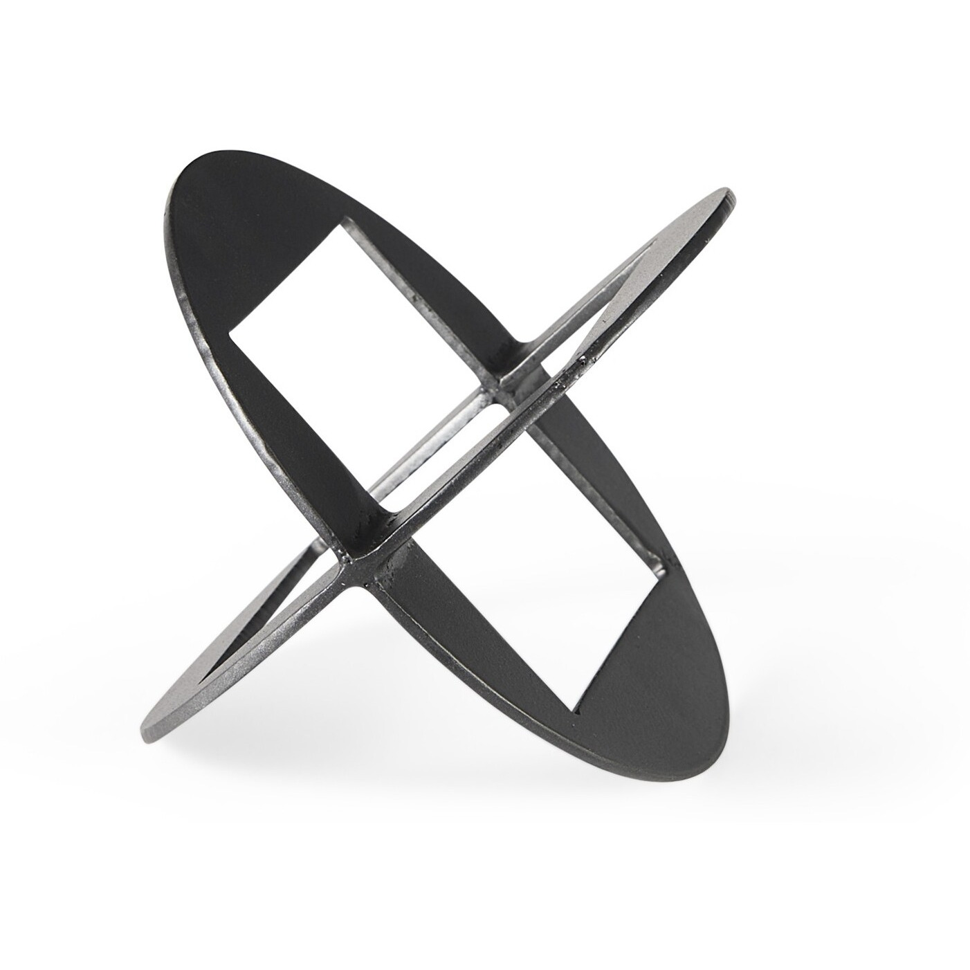 Petite Black Metal Geometric Decor Piece