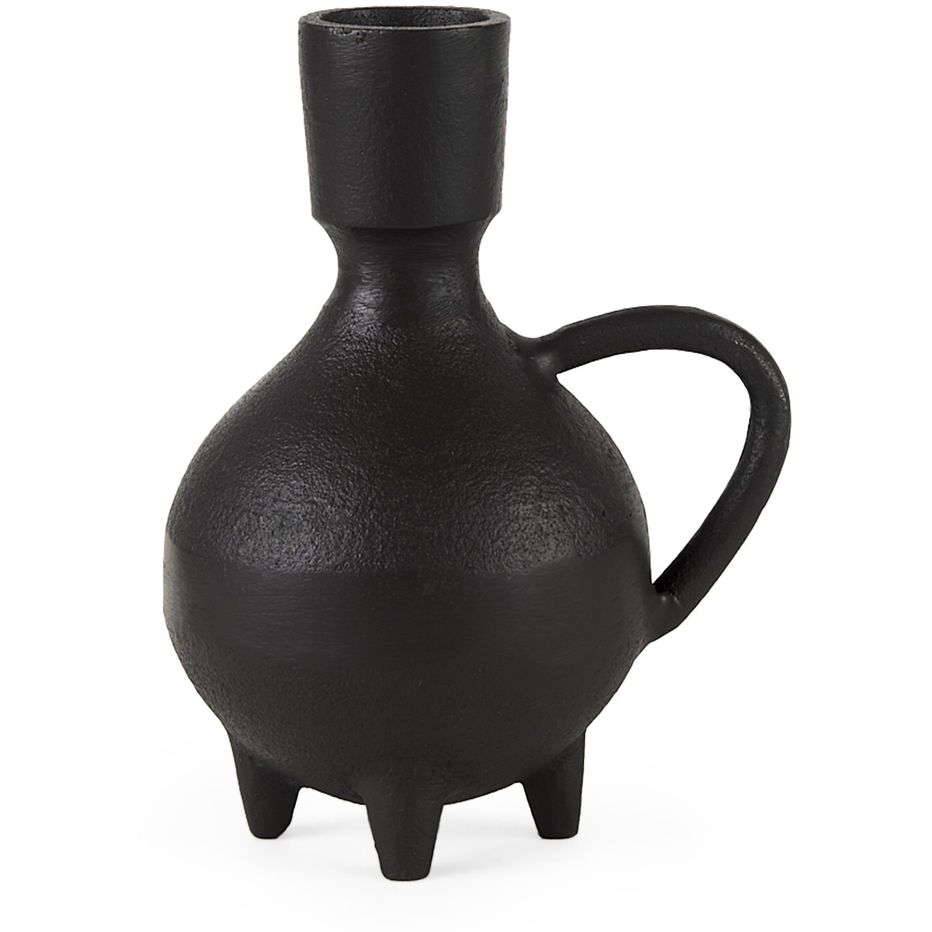 Black Matte Metal Italian Inspired Vase