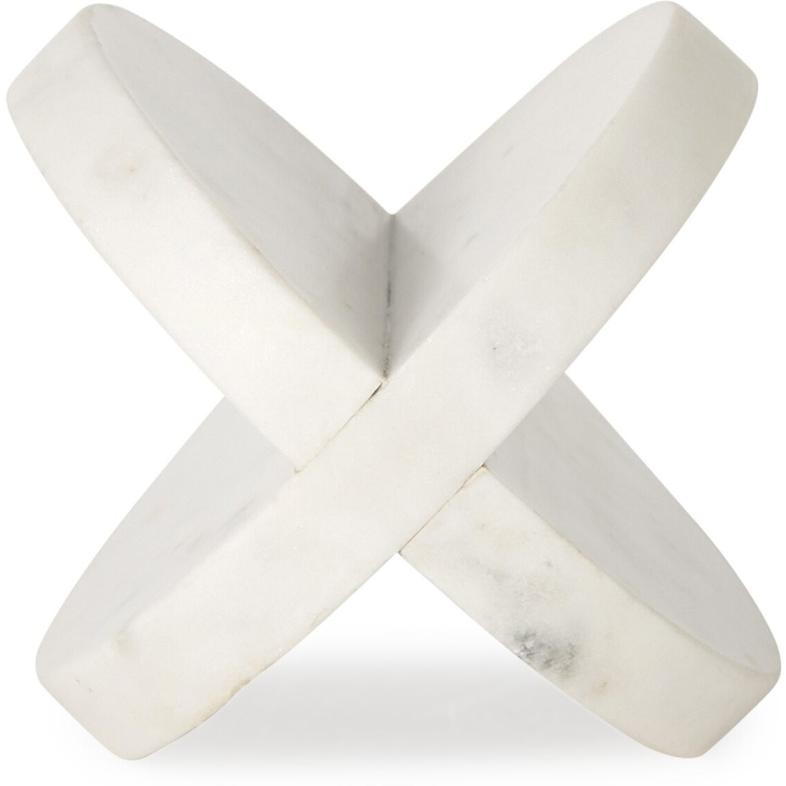 Petite White Marble Circular Sculpture
