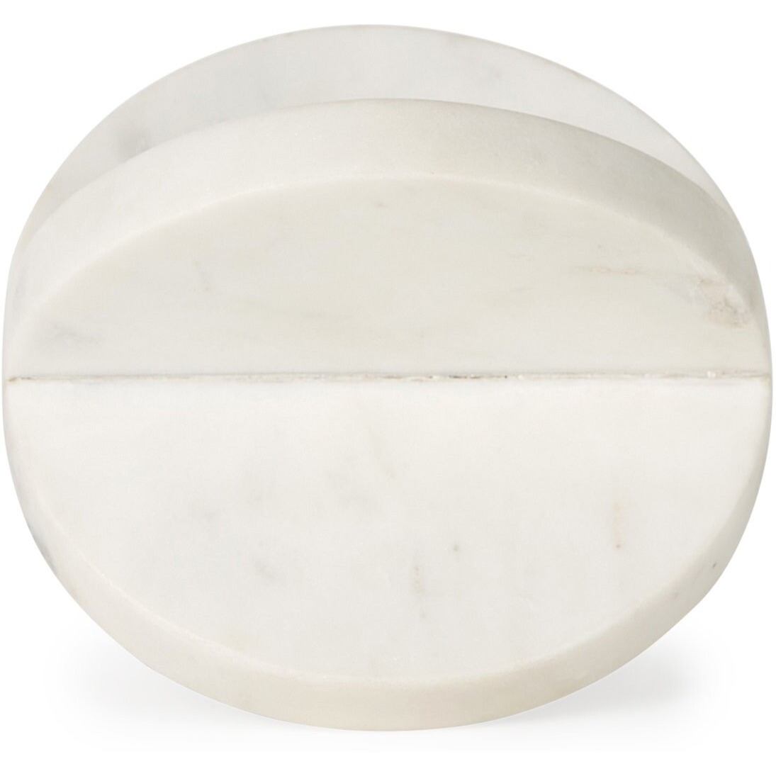 Petite White Marble Circular Sculpture