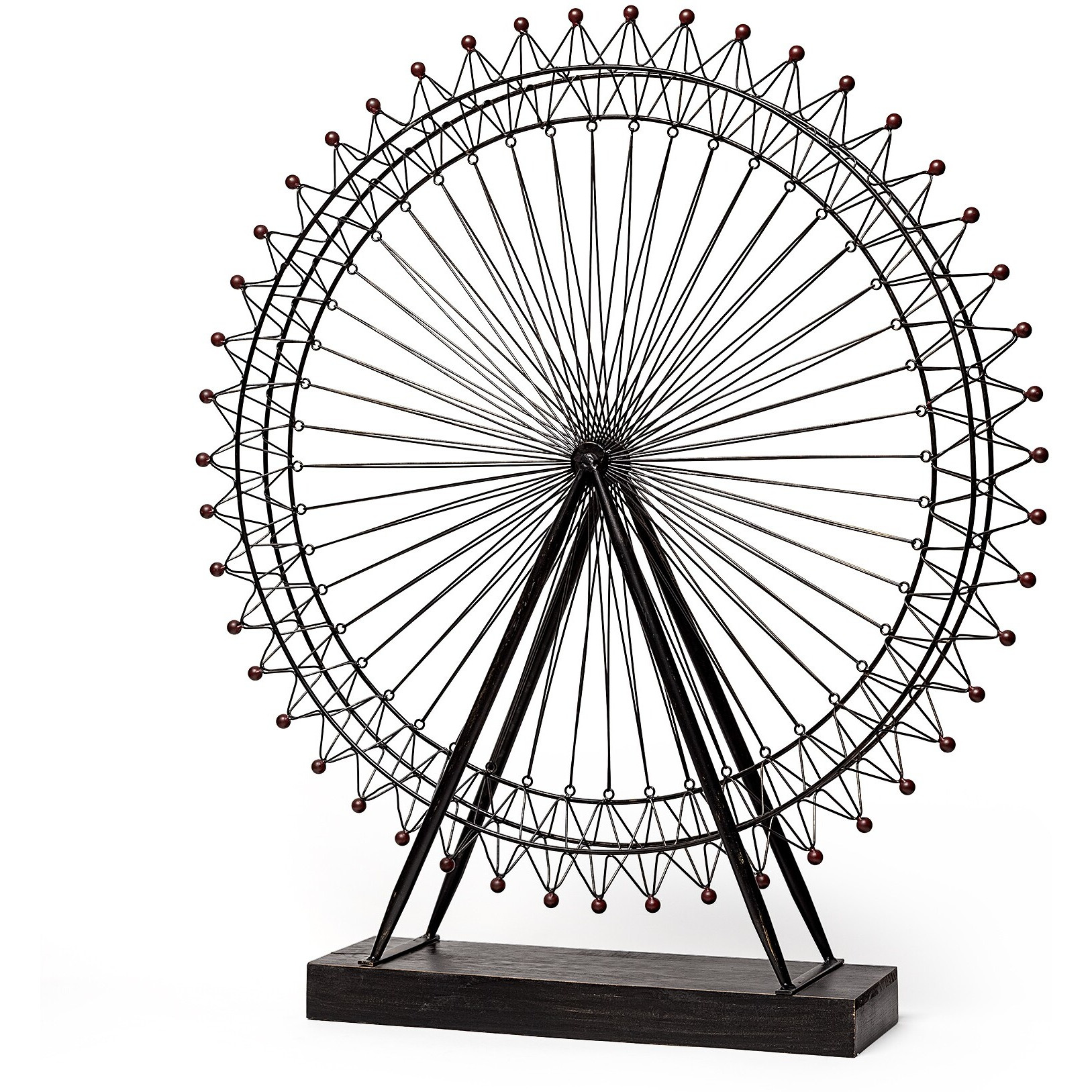 Metal And Wood London Eye Moveable Sculpture