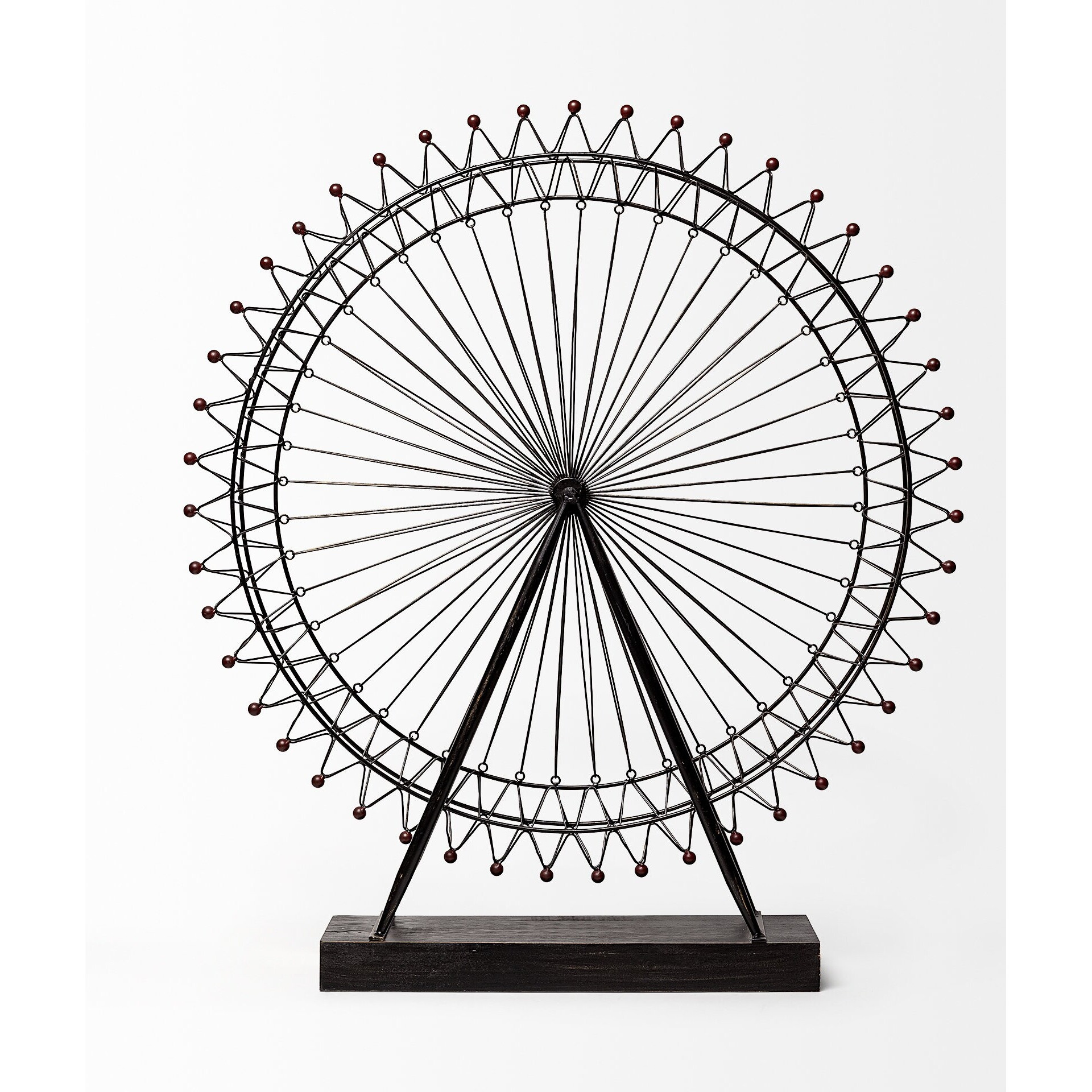 Metal And Wood London Eye Moveable Sculpture