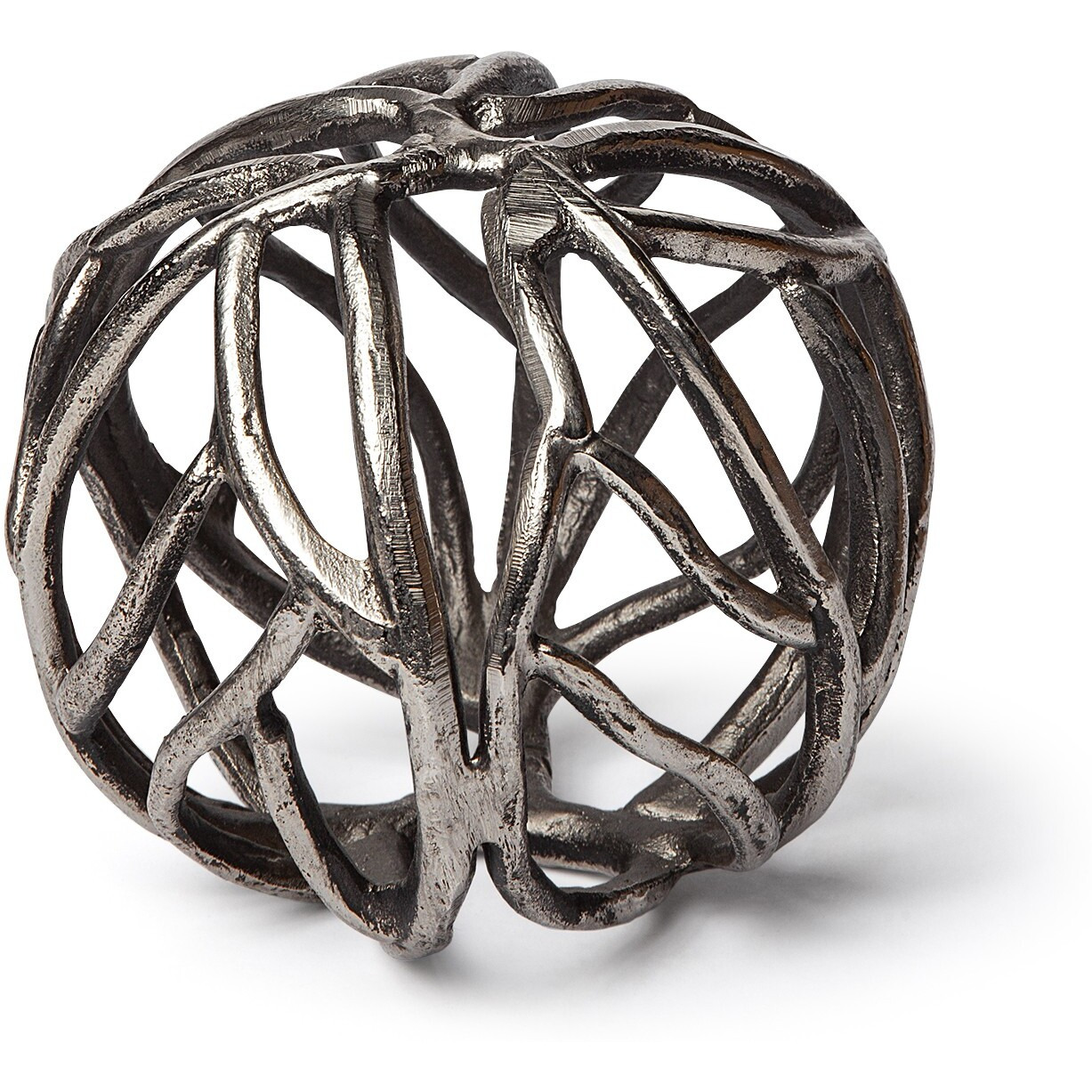 Petite Silver Metal Tree Branch Sculpture