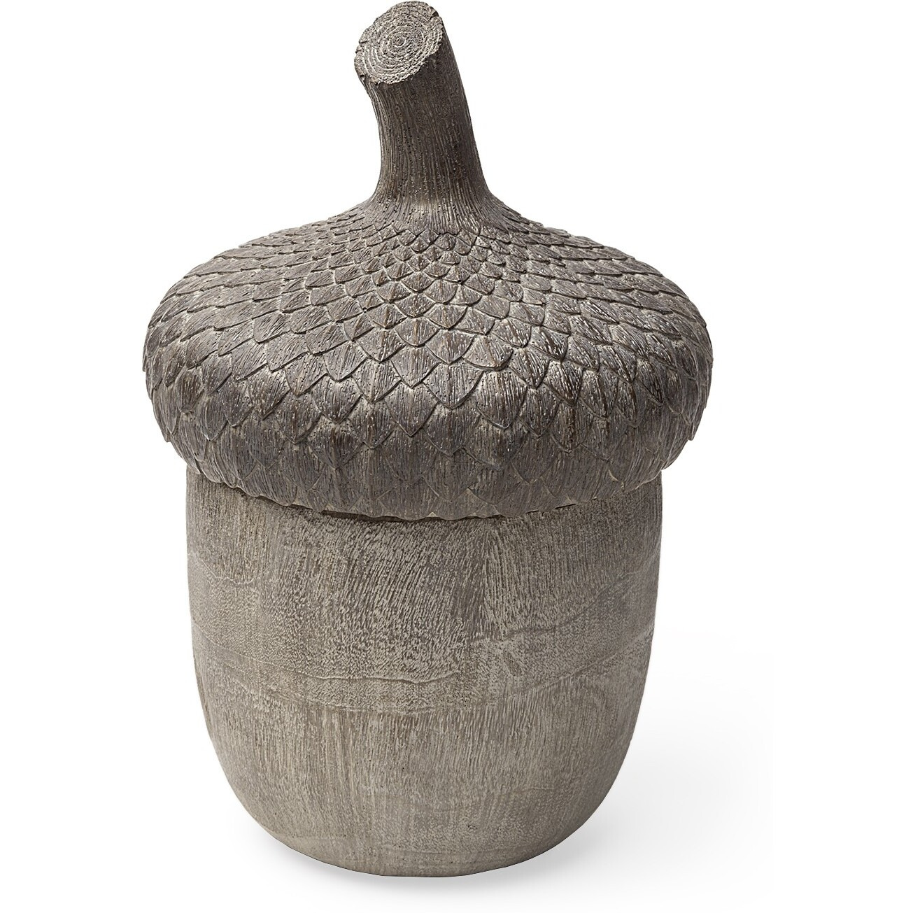Brown Resin Acorn Shaped Decorative Box